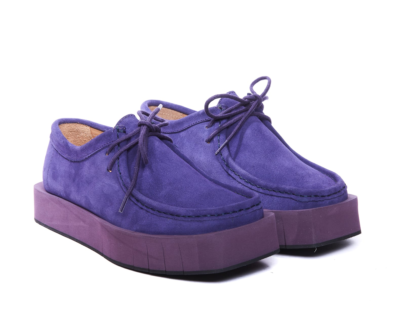 Shop Paloma Barceló Barbara Lace Up Shoes In Plum