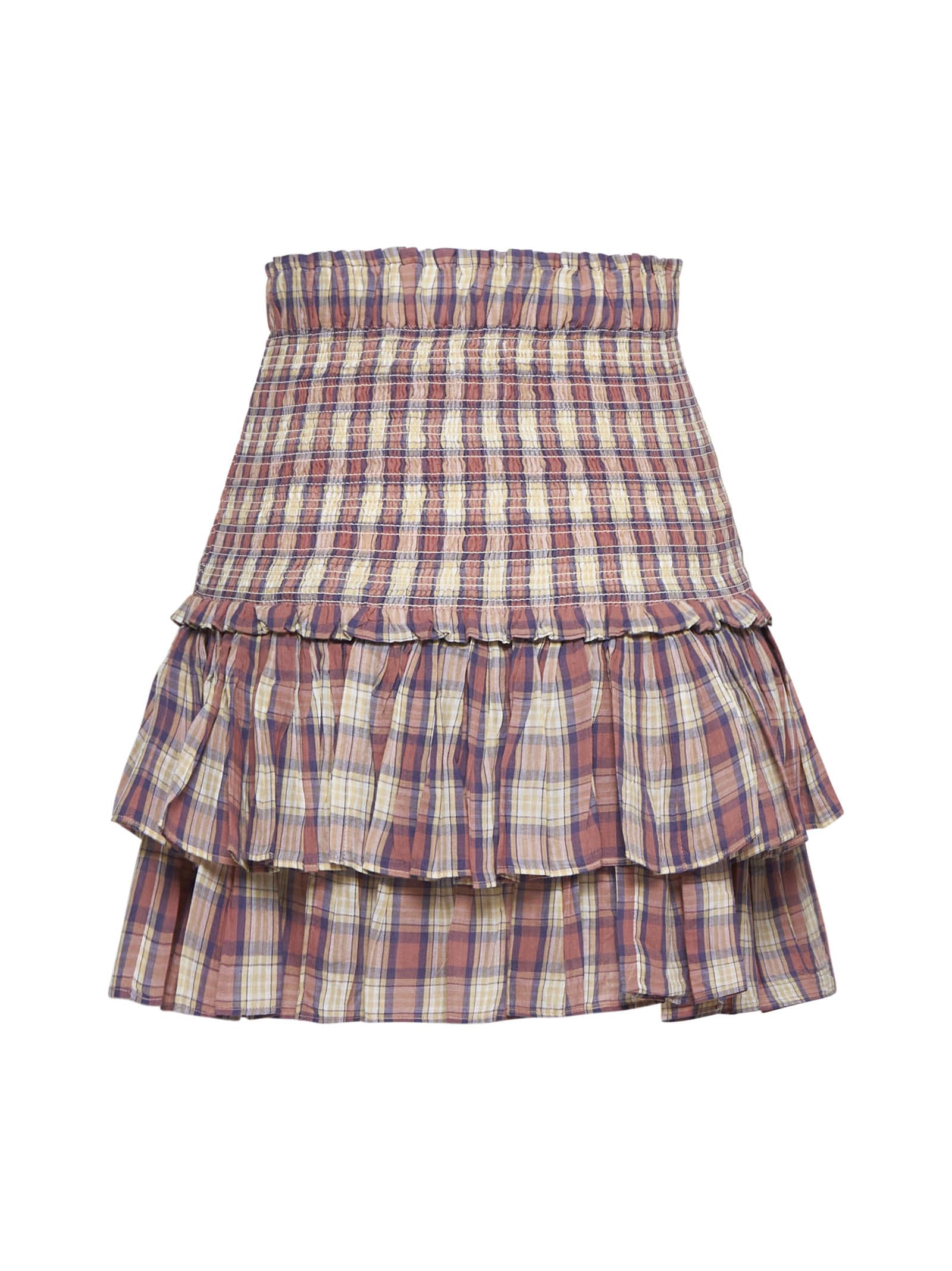 Shop Marant Etoile Skirt In Antik Pink/yellow