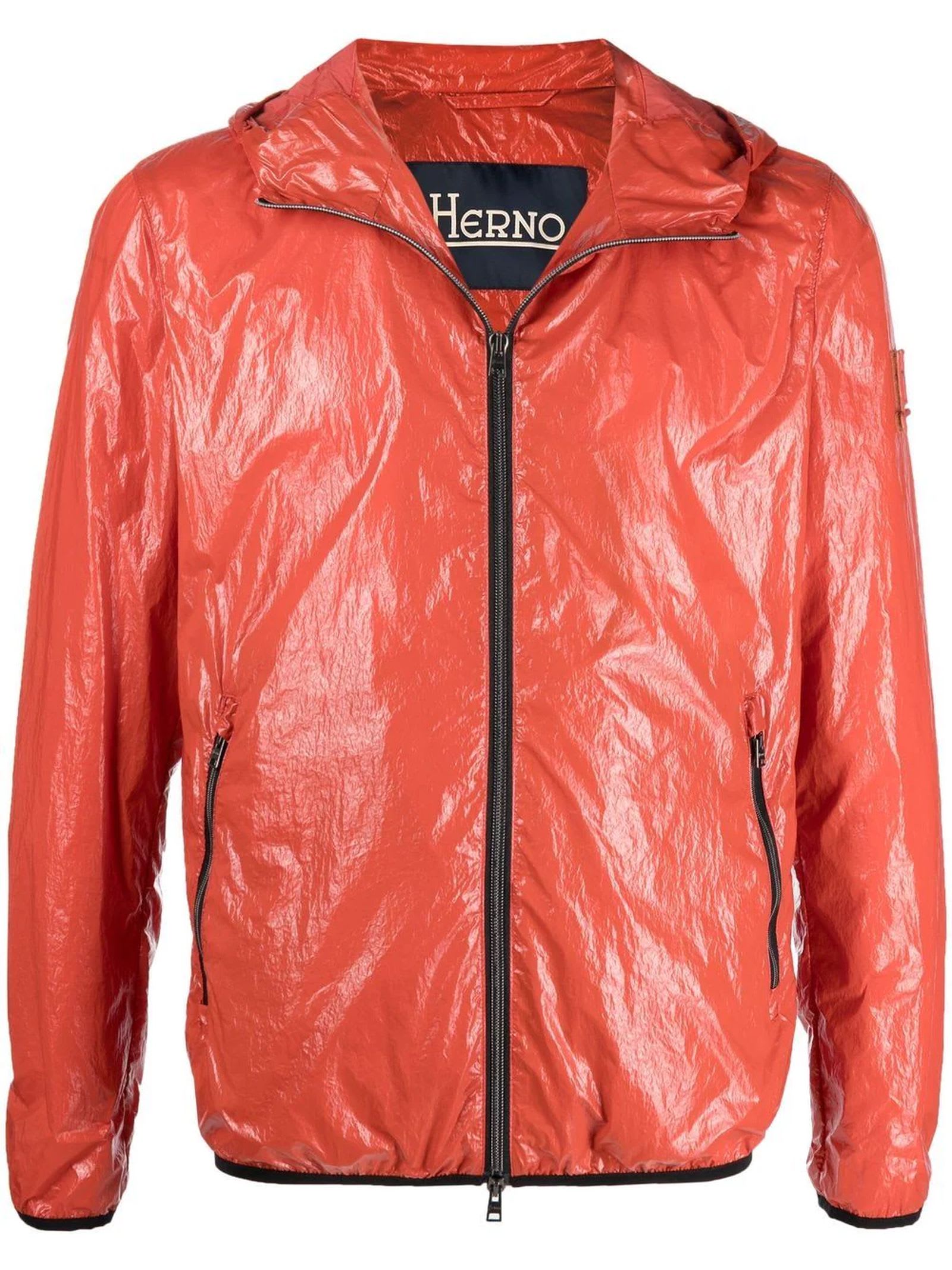 Herno Orange Rain Jacket