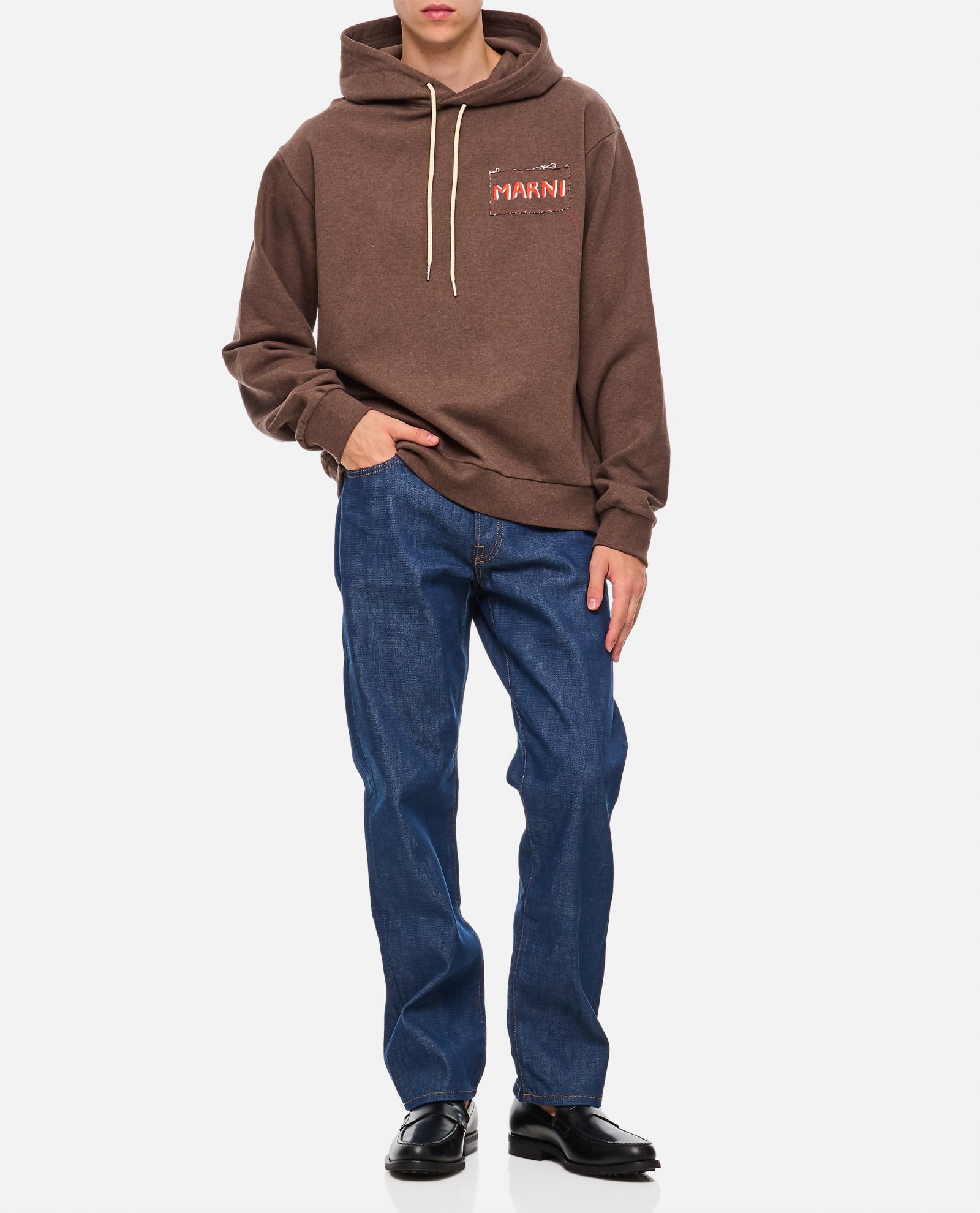 Shop Marni Cotton Sweatshirt In 00m80