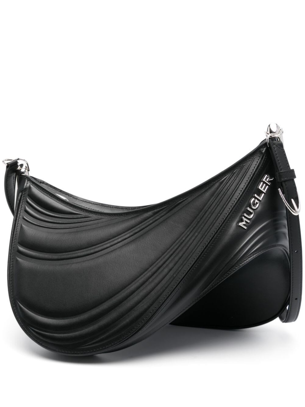 Shop Mugler Shoulder Bag In Black