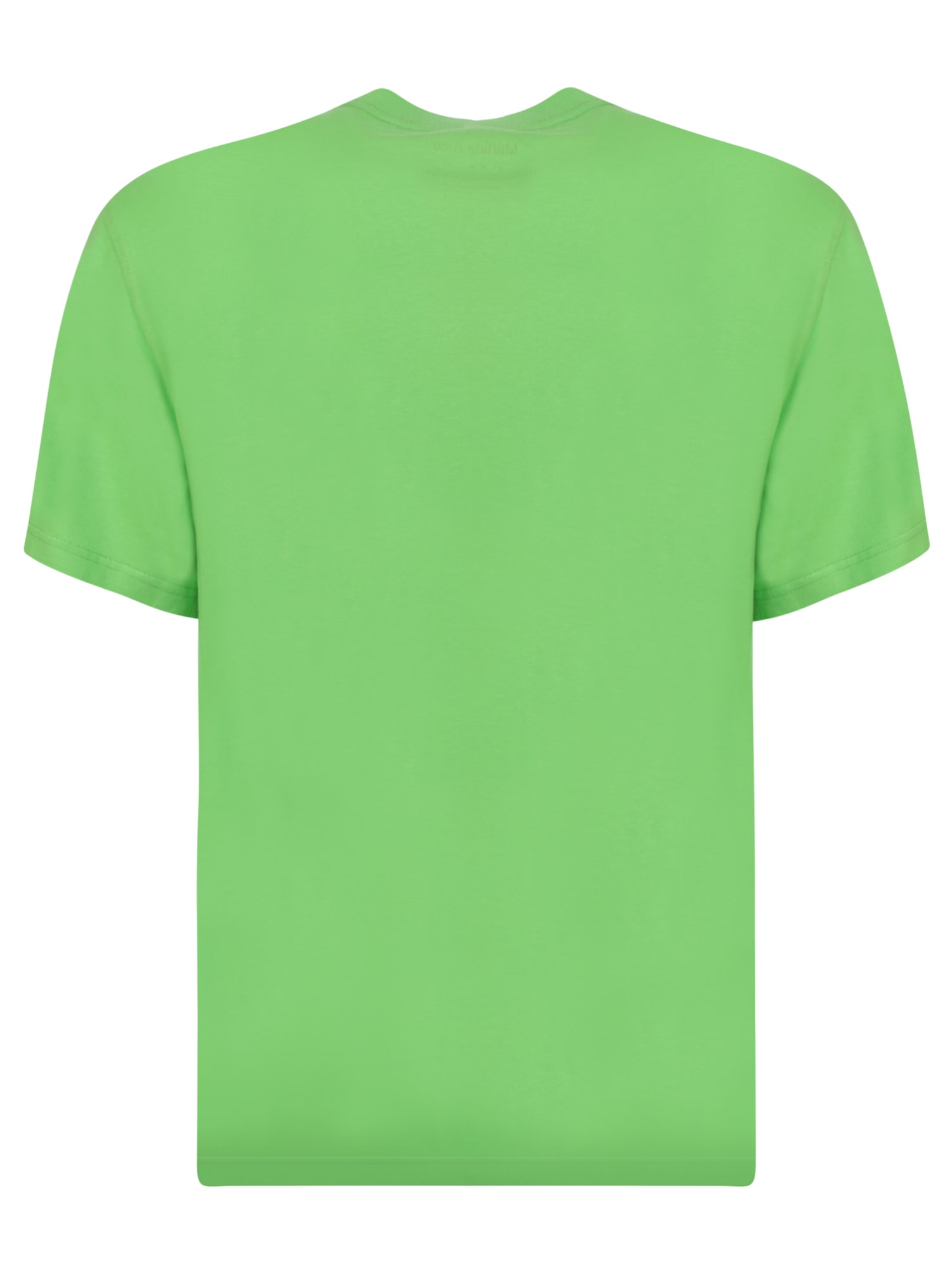 Shop Martine Rose Front Logo Lime Green T-shirt