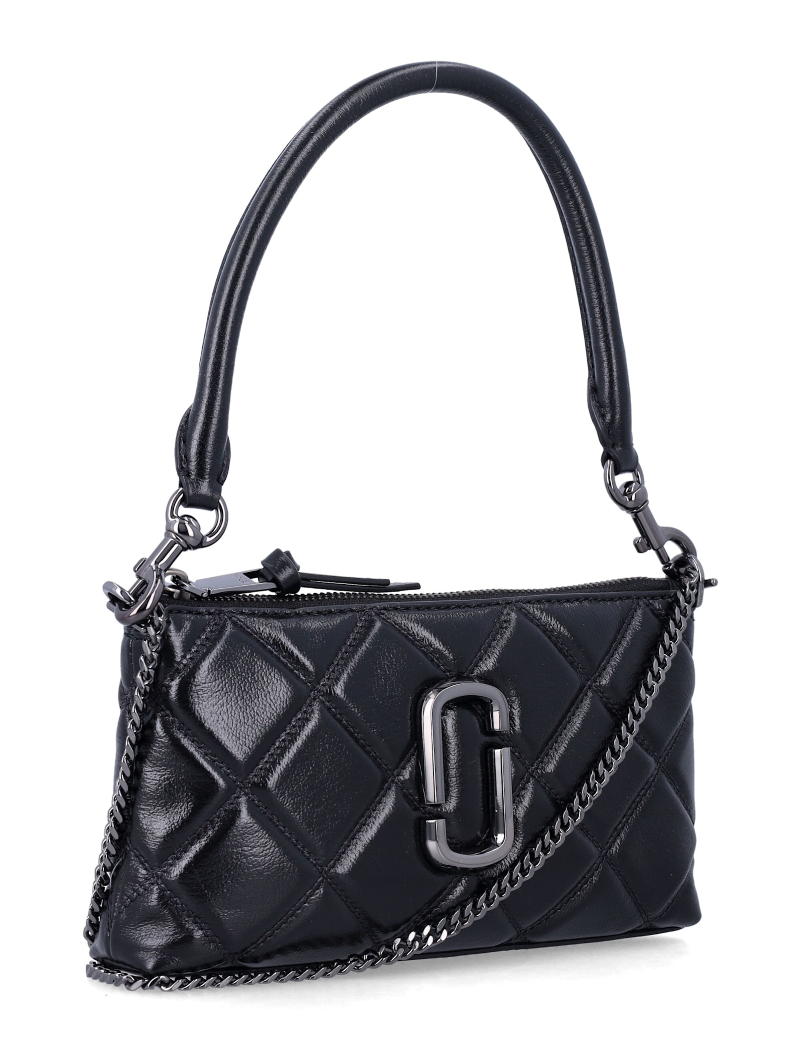 Marc Jacobs The Quilted Snapshot Convertible Shoulder Bag In Black
