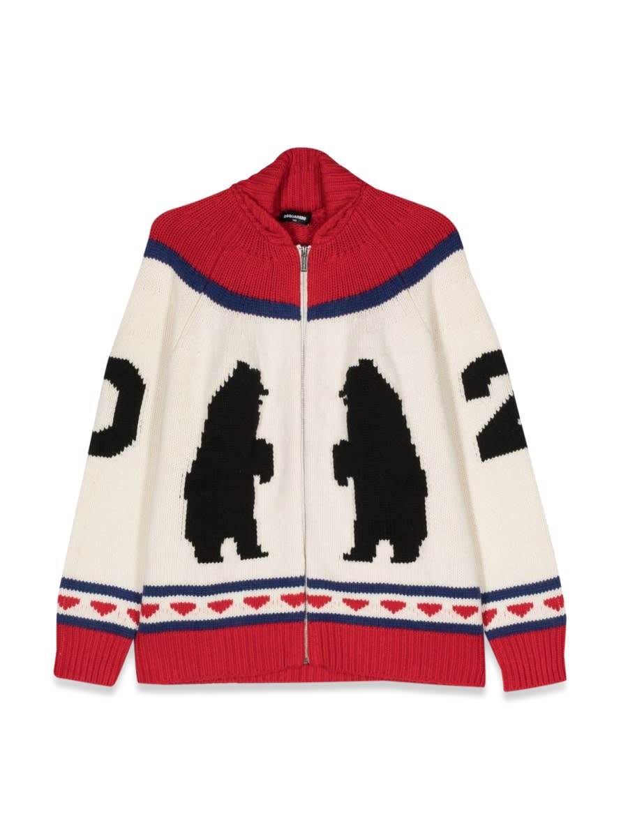 Dsquared2 Long-sleeved Sweater In Multicolour