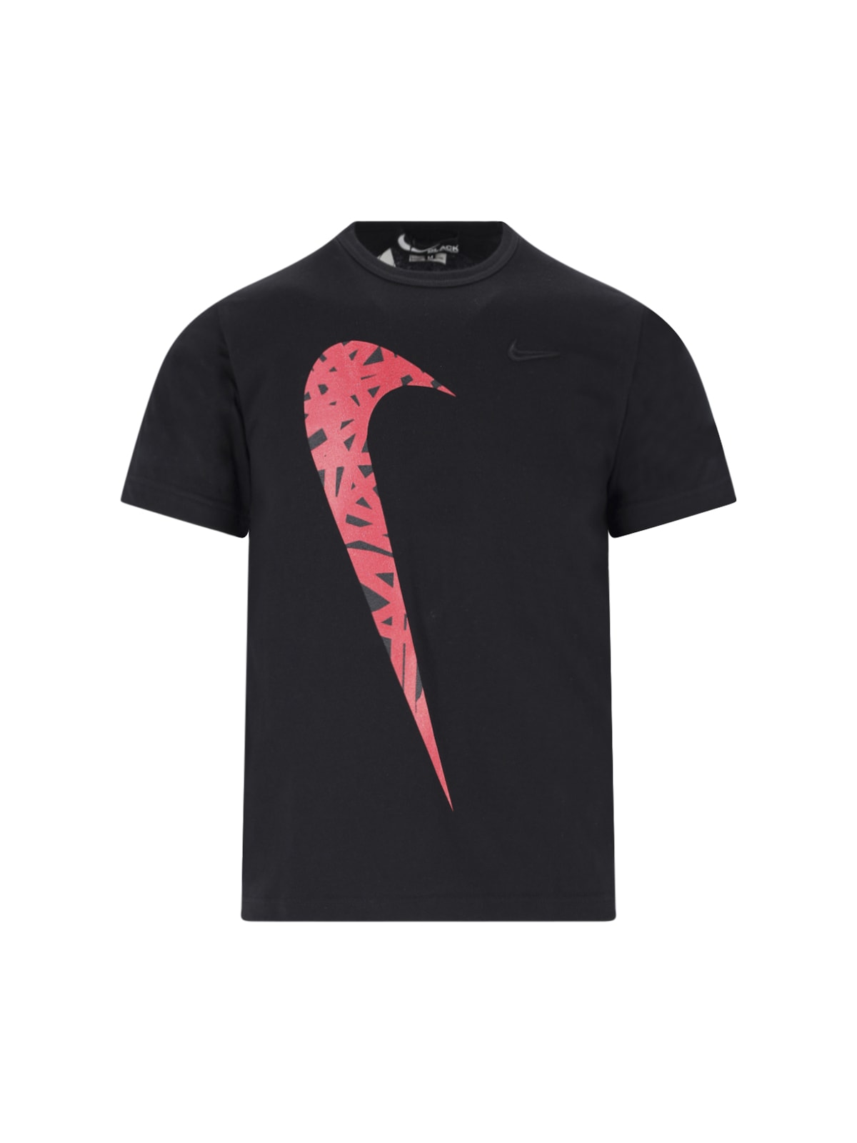 Black Comme Des Garçons Comme Des Garcons Black Black X Nike Logo-print T-shirt In Black