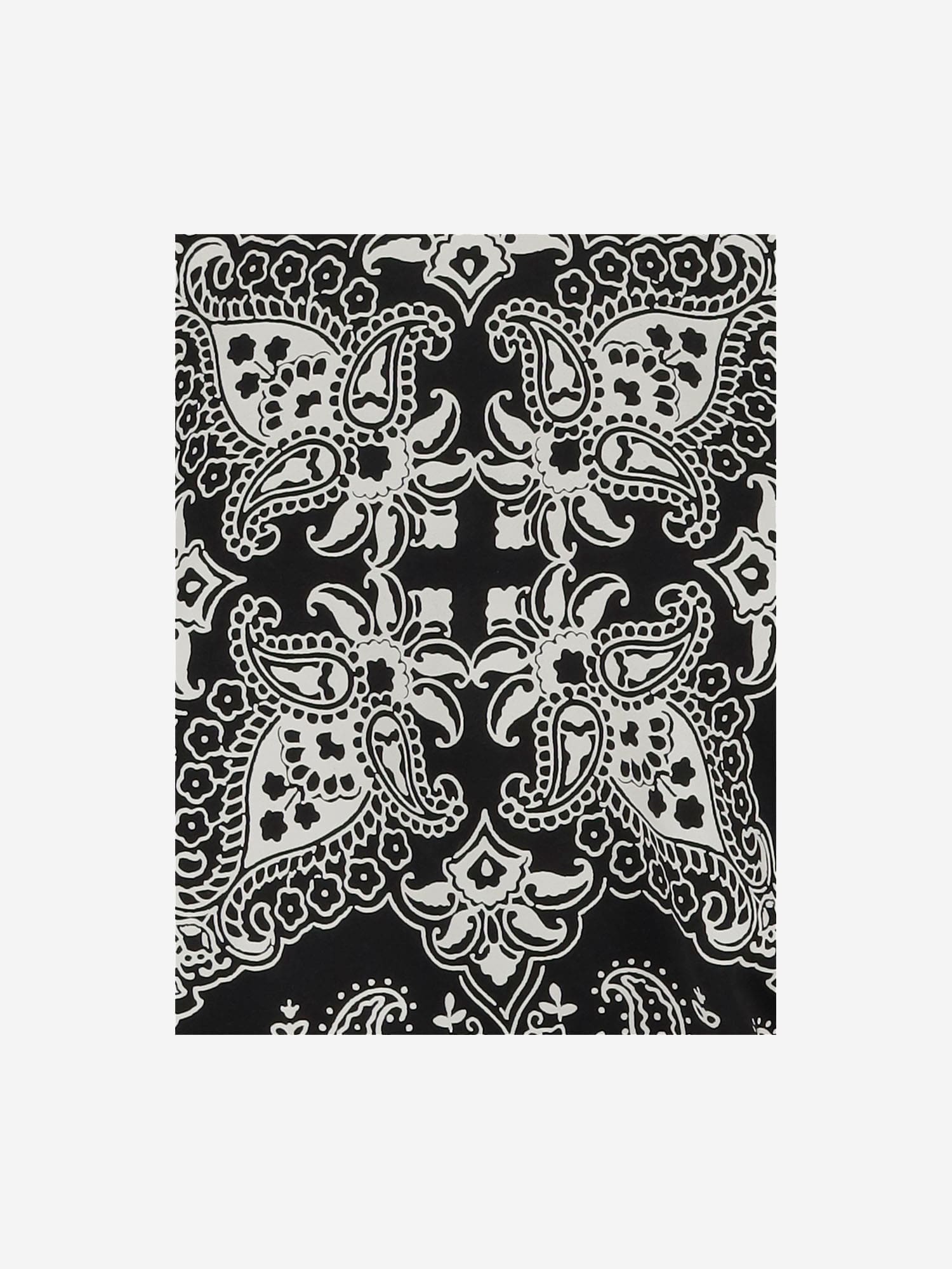 Pinko Cotton Sweatshirt With Bandana Print In Black