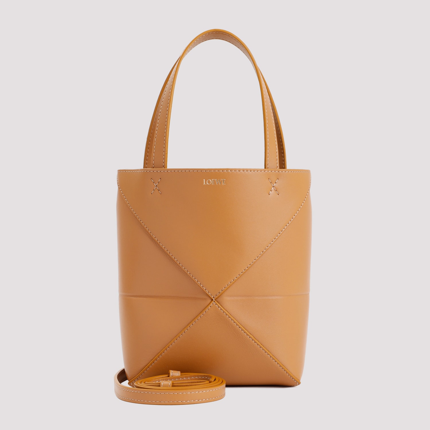 Loewe Puzzle Fold Tote Mini In Sand