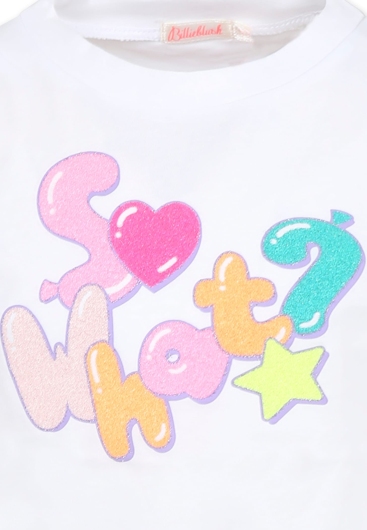 Billieblush White T-shirt For Girl With Writing In White