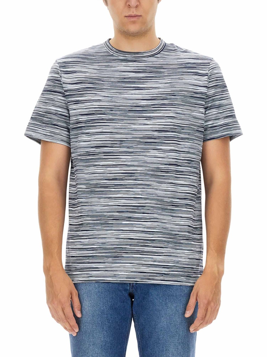 Shop Missoni Space Dyed T-shirt In Blue