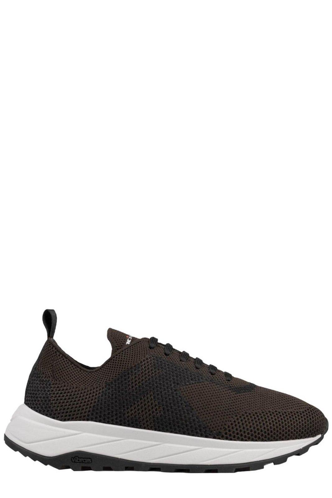 KITON KNITTED LACE-UP SNEAKERS 