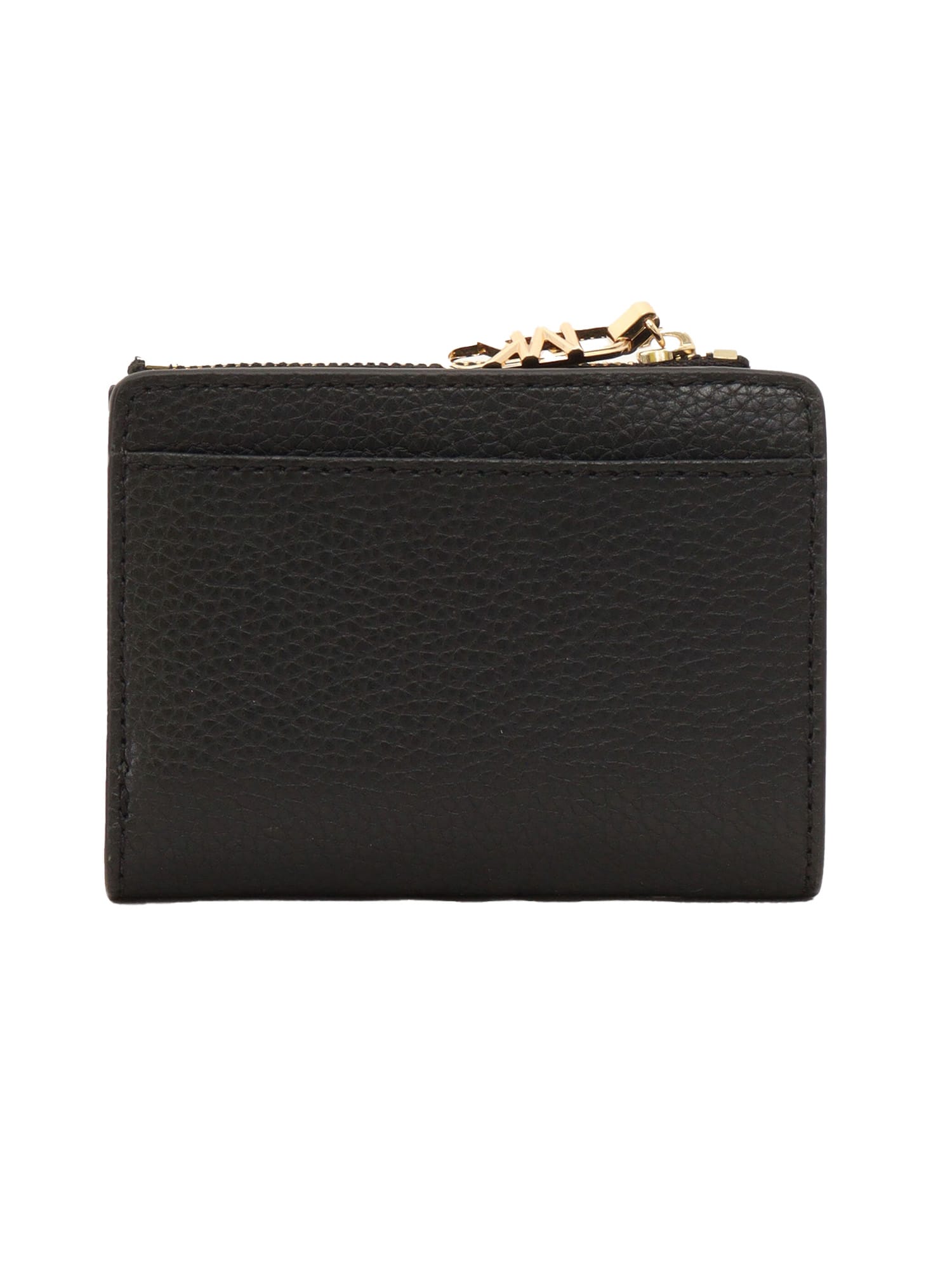 Shop Michael Kors Md Snap Coin Billfold In Black