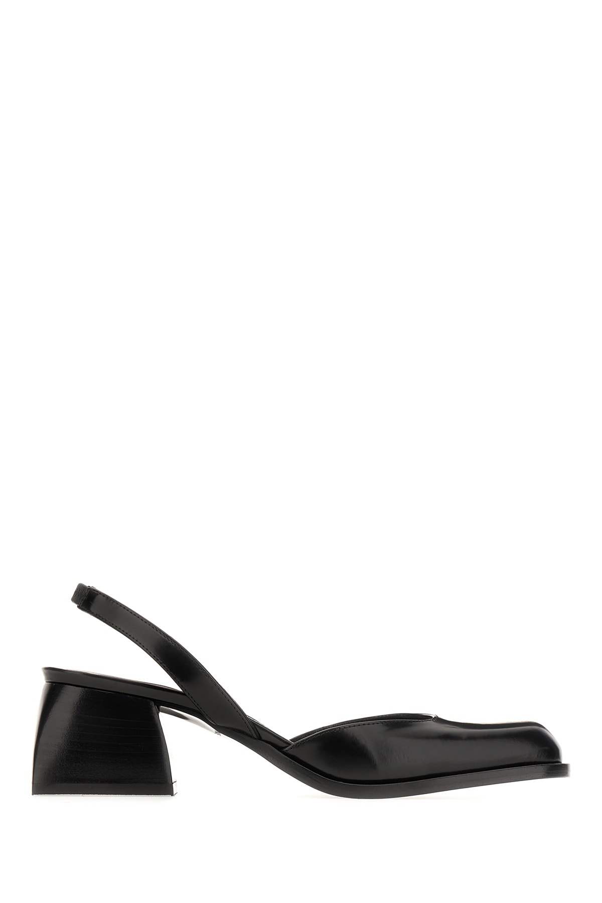 Black Leather Bulla Jones Pumps