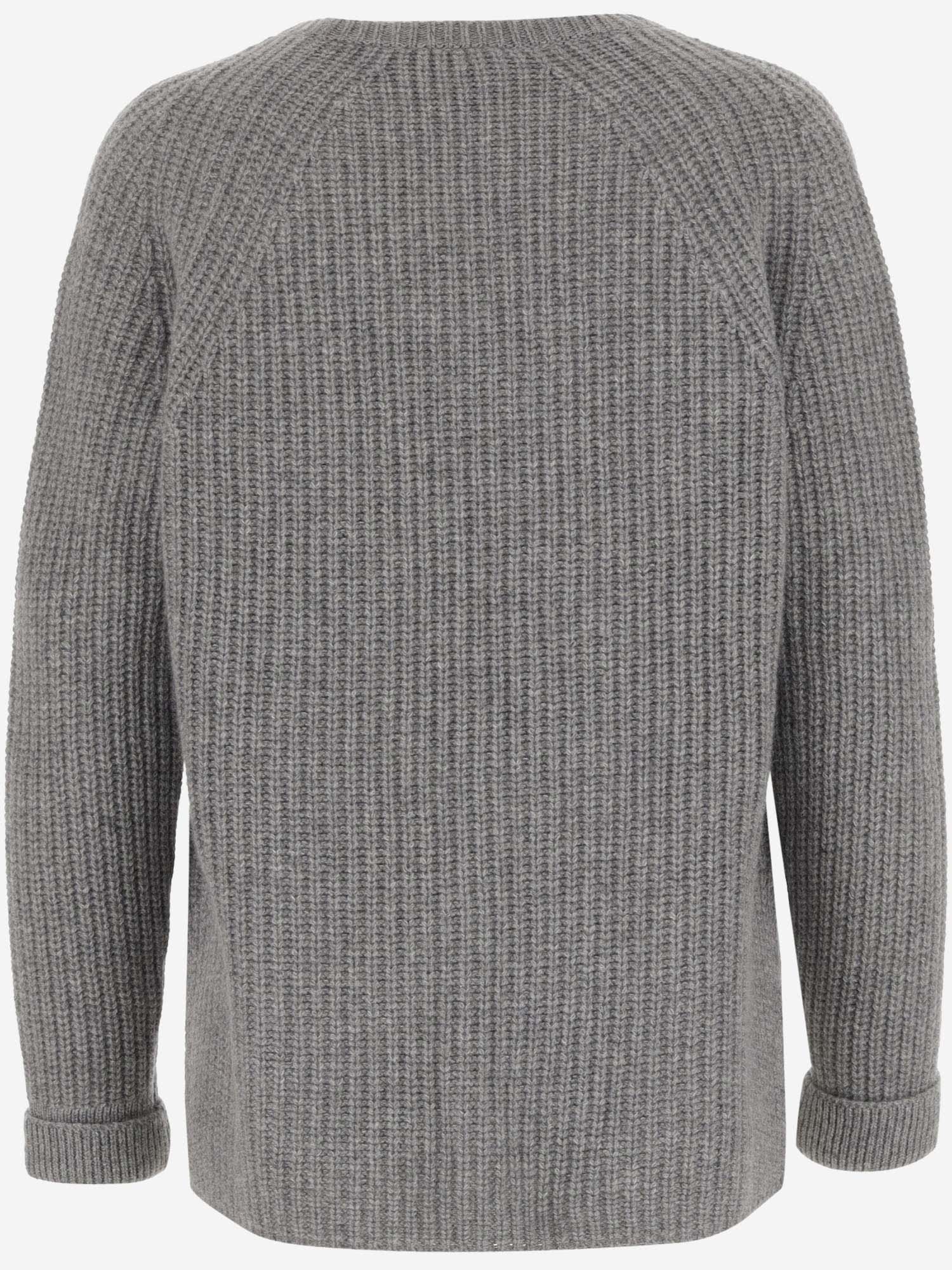 Shop Bruno Manetti Cashmere Sweater In Grey