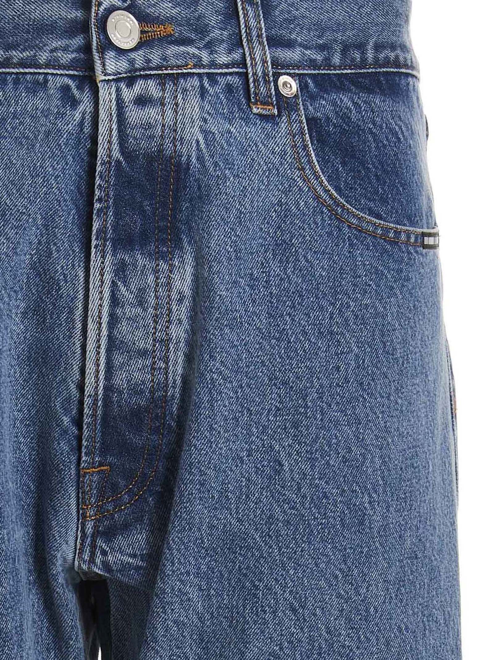 Shop Vtmnts 5-pocket Jeans In Denim Blue