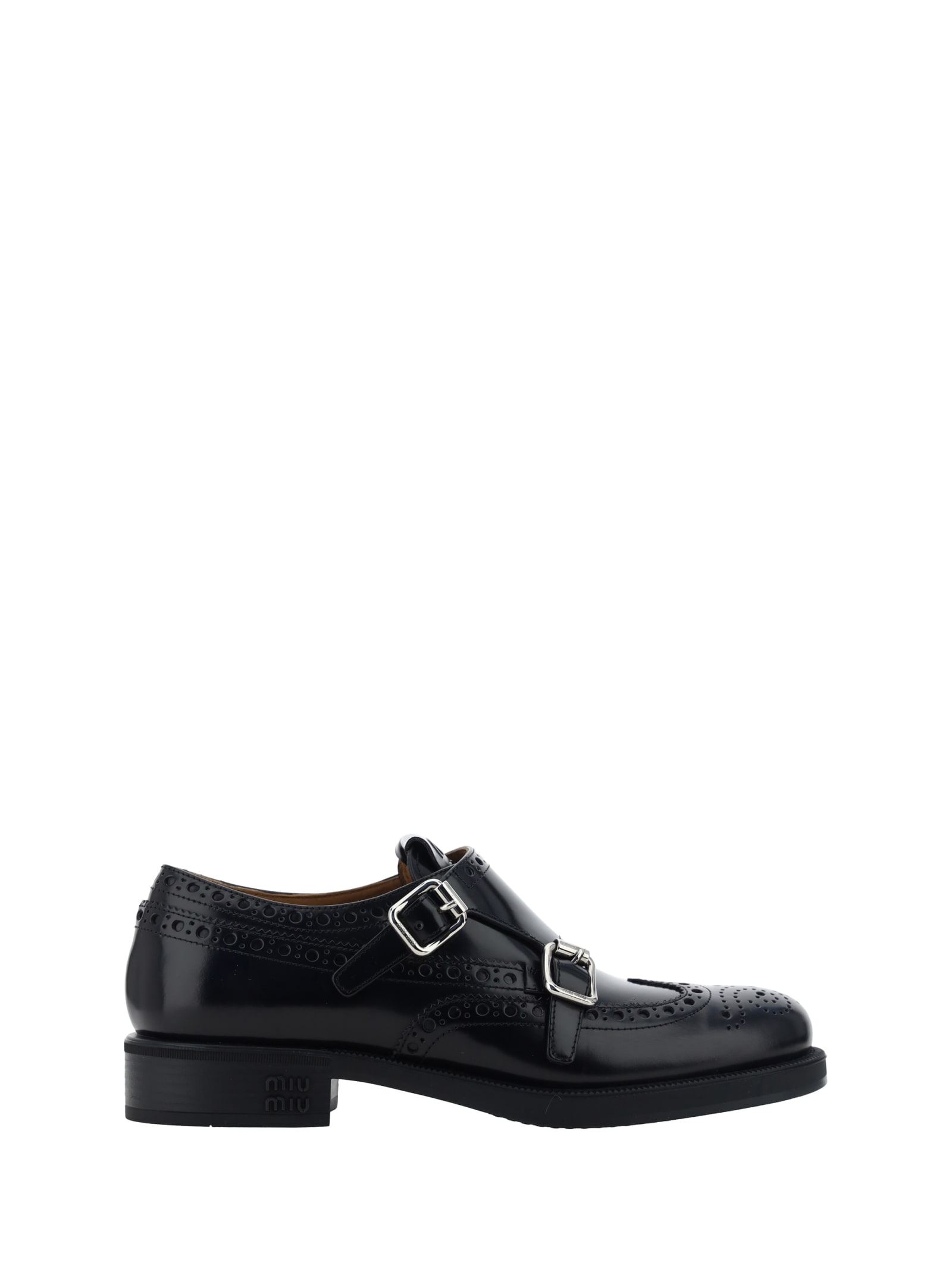 Shop Miu Miu Church Shoes In Nero