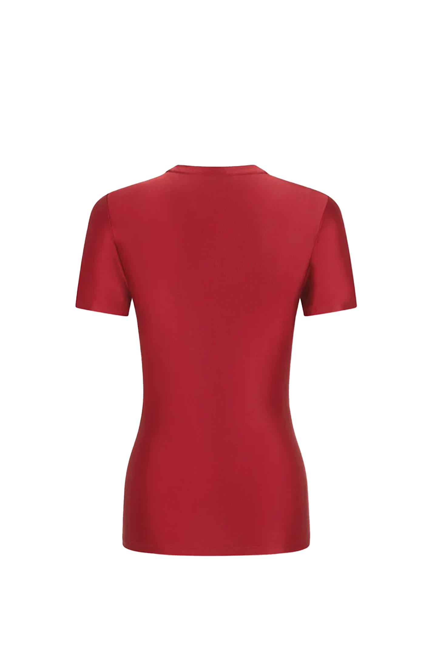 Shop Rabanne Button-draped Top In Scarlet Red