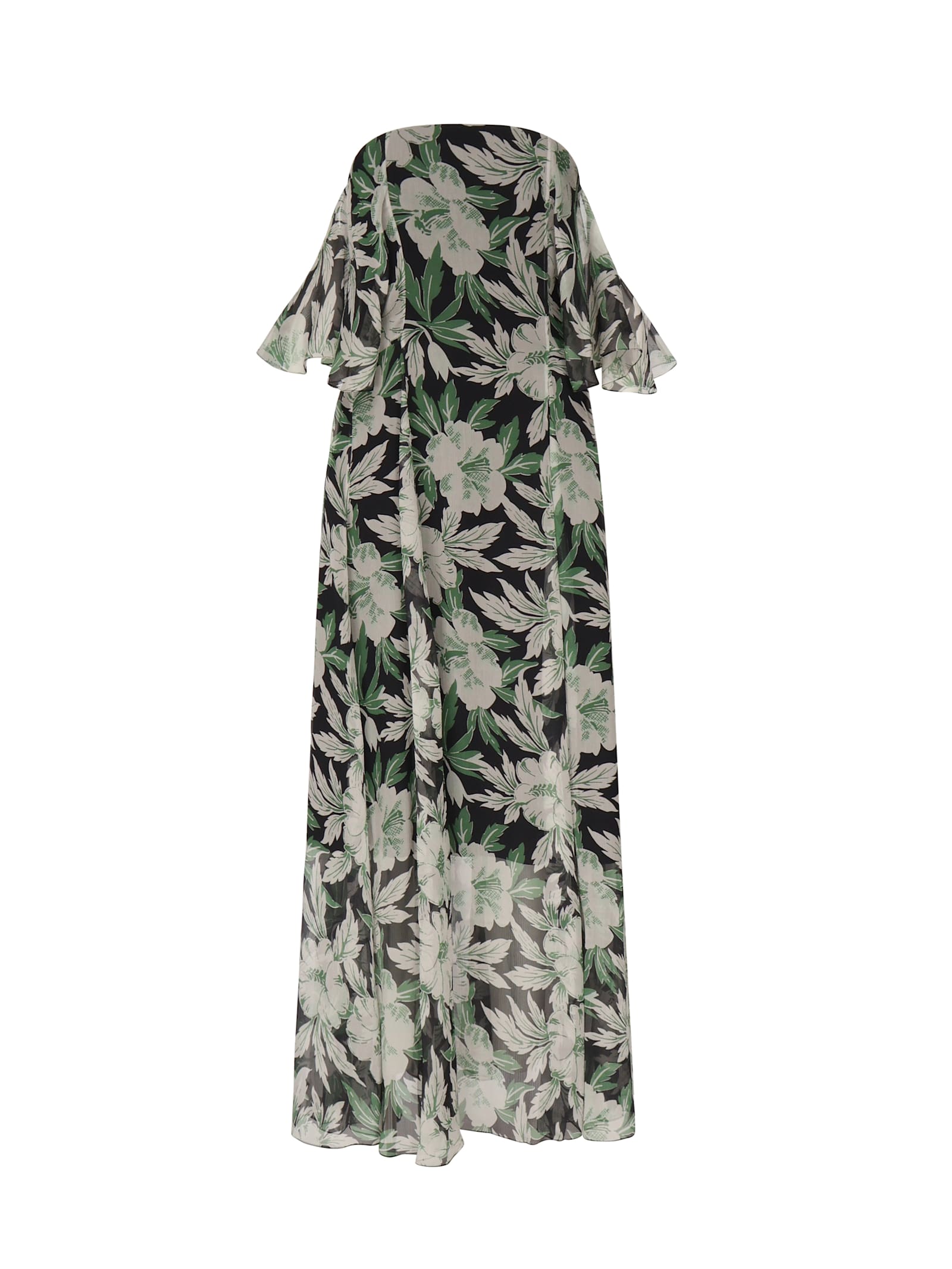 Loewe Off-the-shoulder Floral-print Silk-crepon Midi Dress