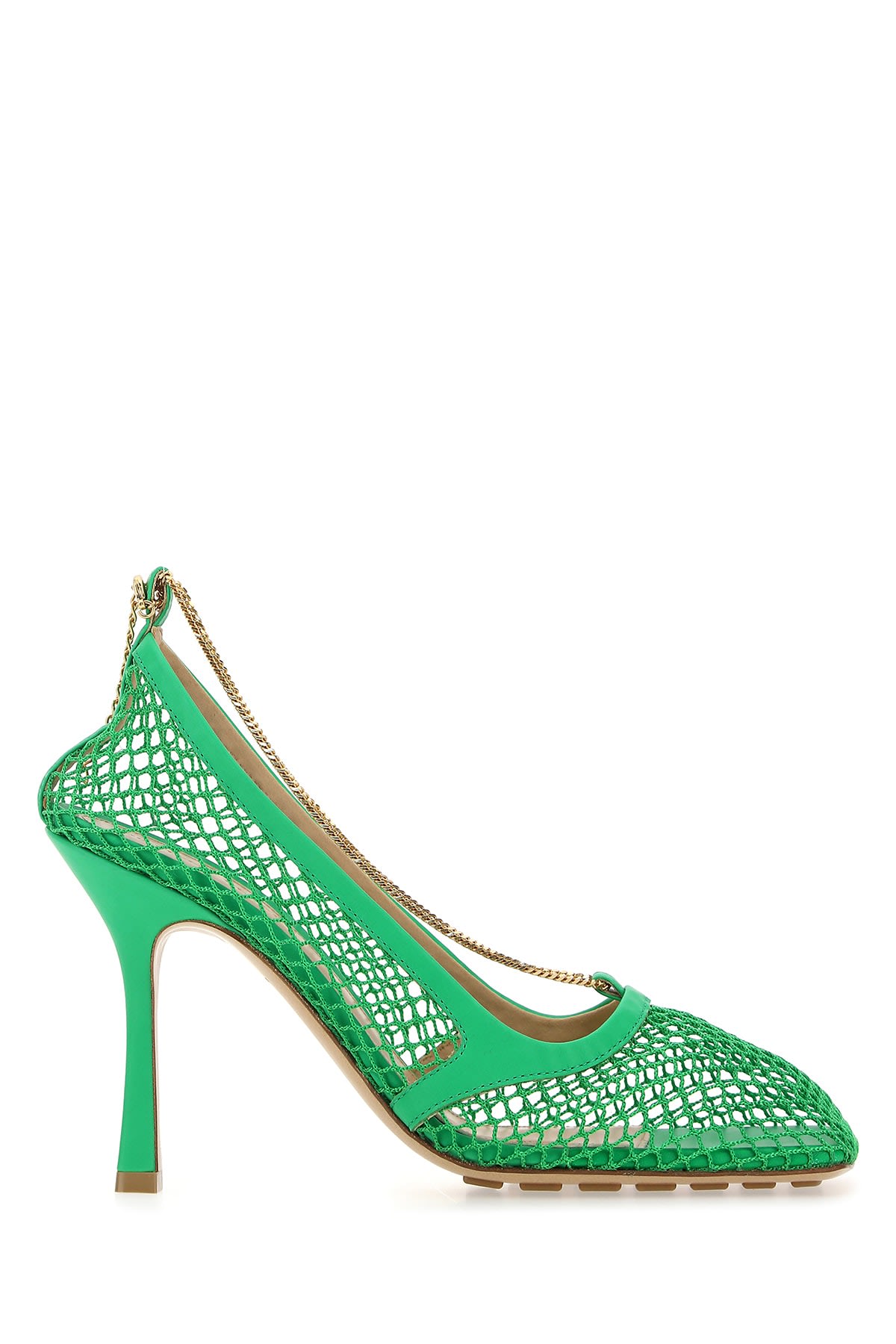 Bottega Veneta Stretch Leather-trimmed Pumps In 3708