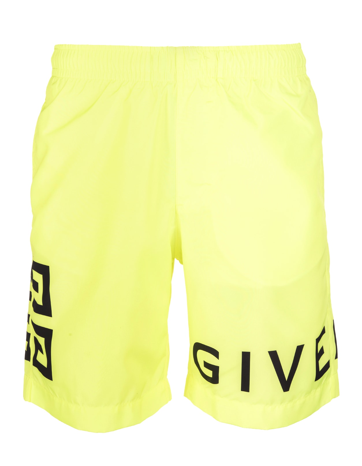 Givenchy 4g Long Fluo Yellow Swim Shorts