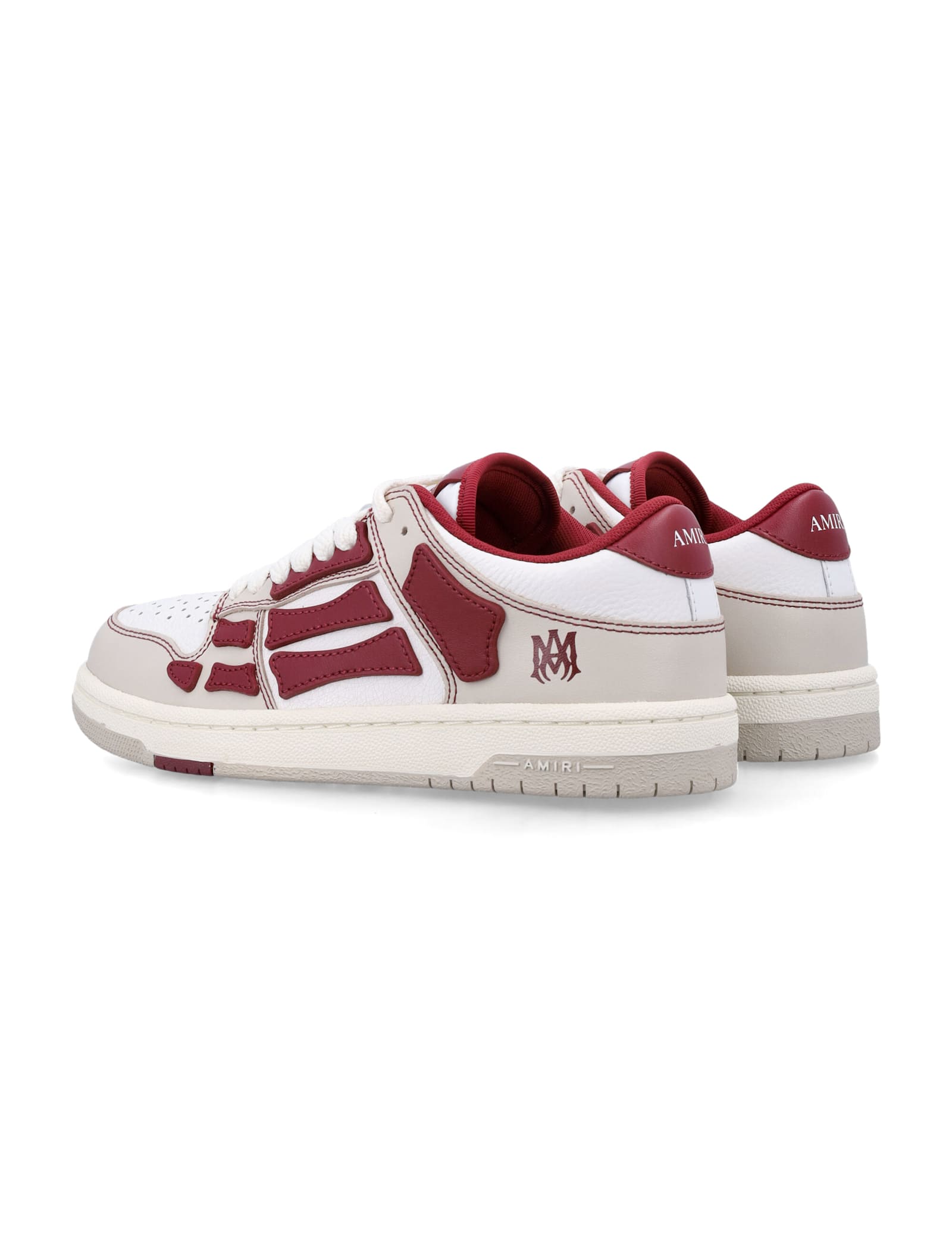 Amiri Varsity Skel Top Low Sneakers Deep Red In Red