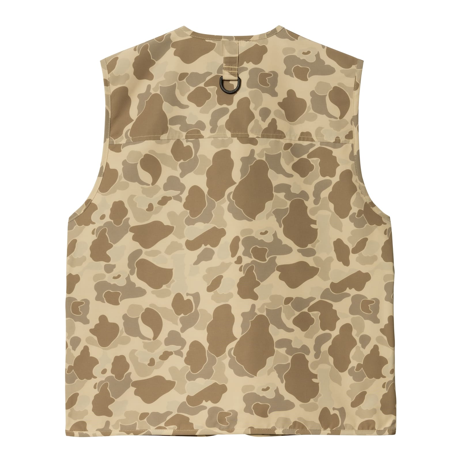 Carhartt Beige Printed Poplin Irwin Vest In Xx Camo Duck Desert