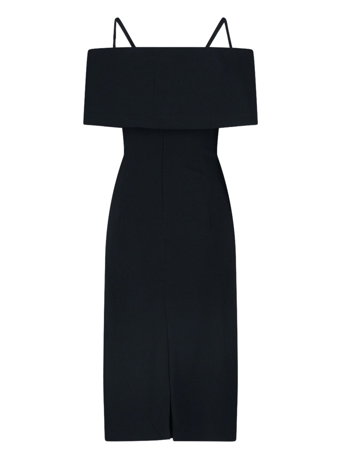 Shop Victoria Beckham Bandeau Midi Dress In Black
