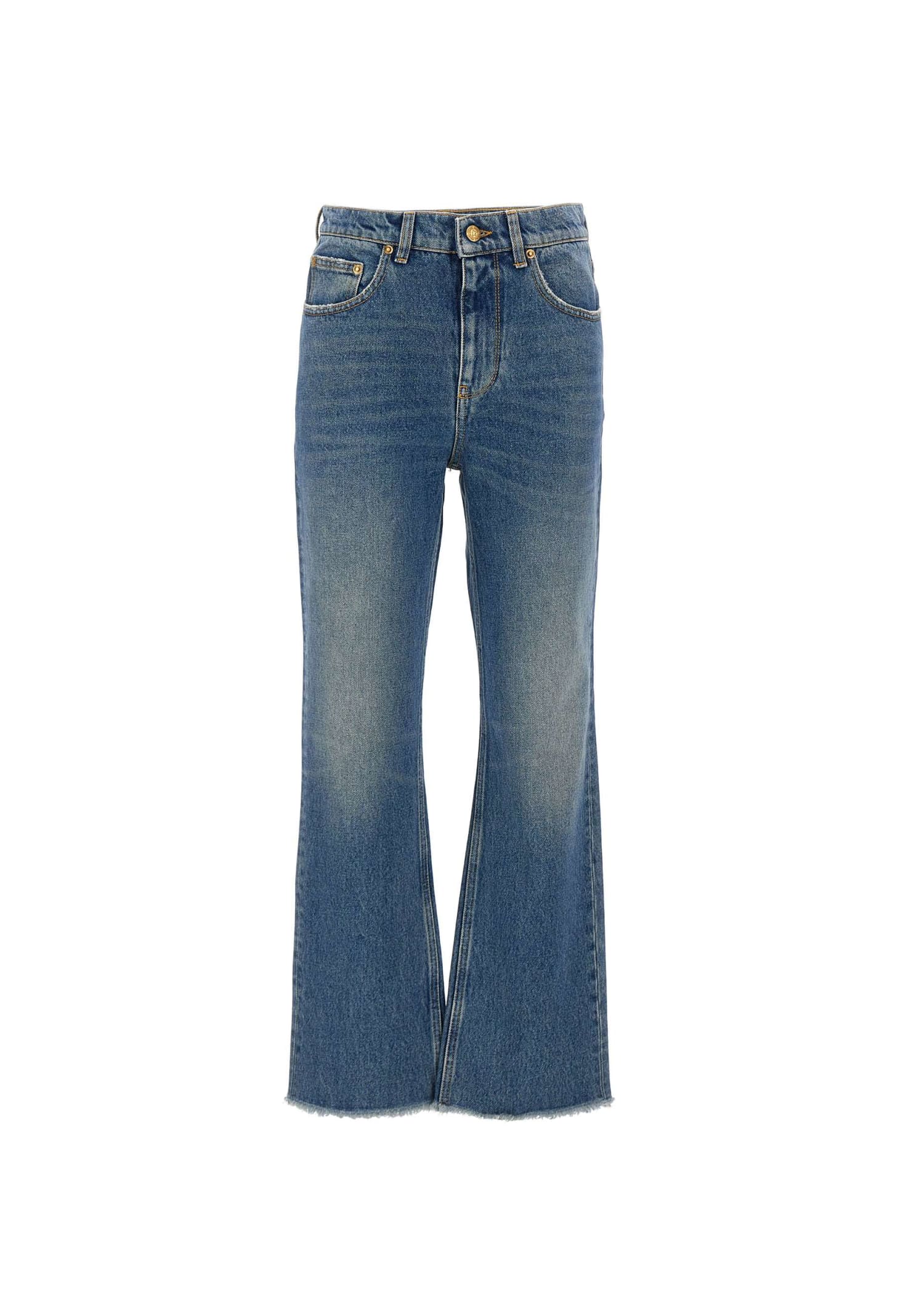 GOLDEN GOOSE NEW CROPPED FLARE JEANS