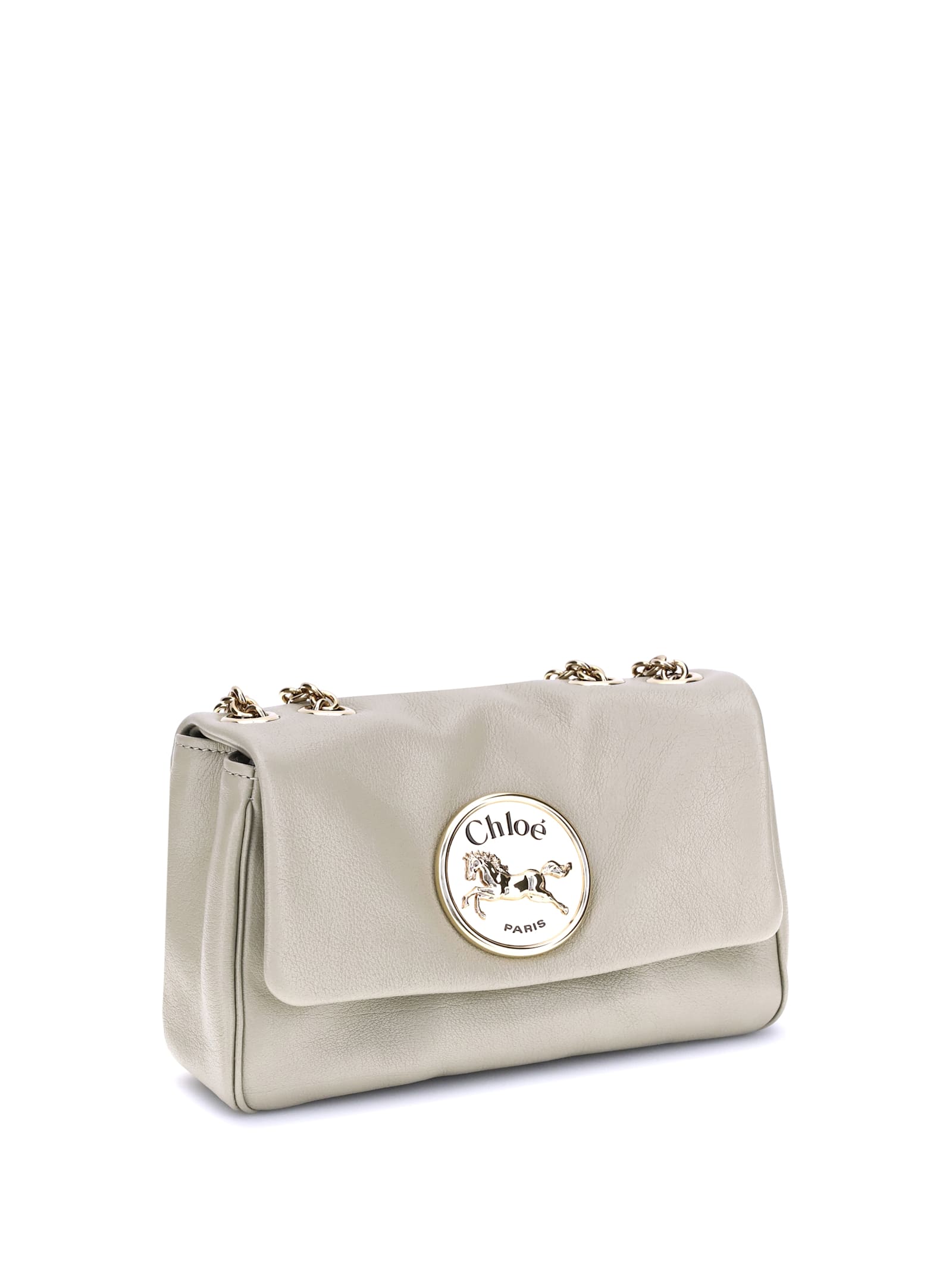 Chloé Leather Chain Strap Shoulder Bag In Brown