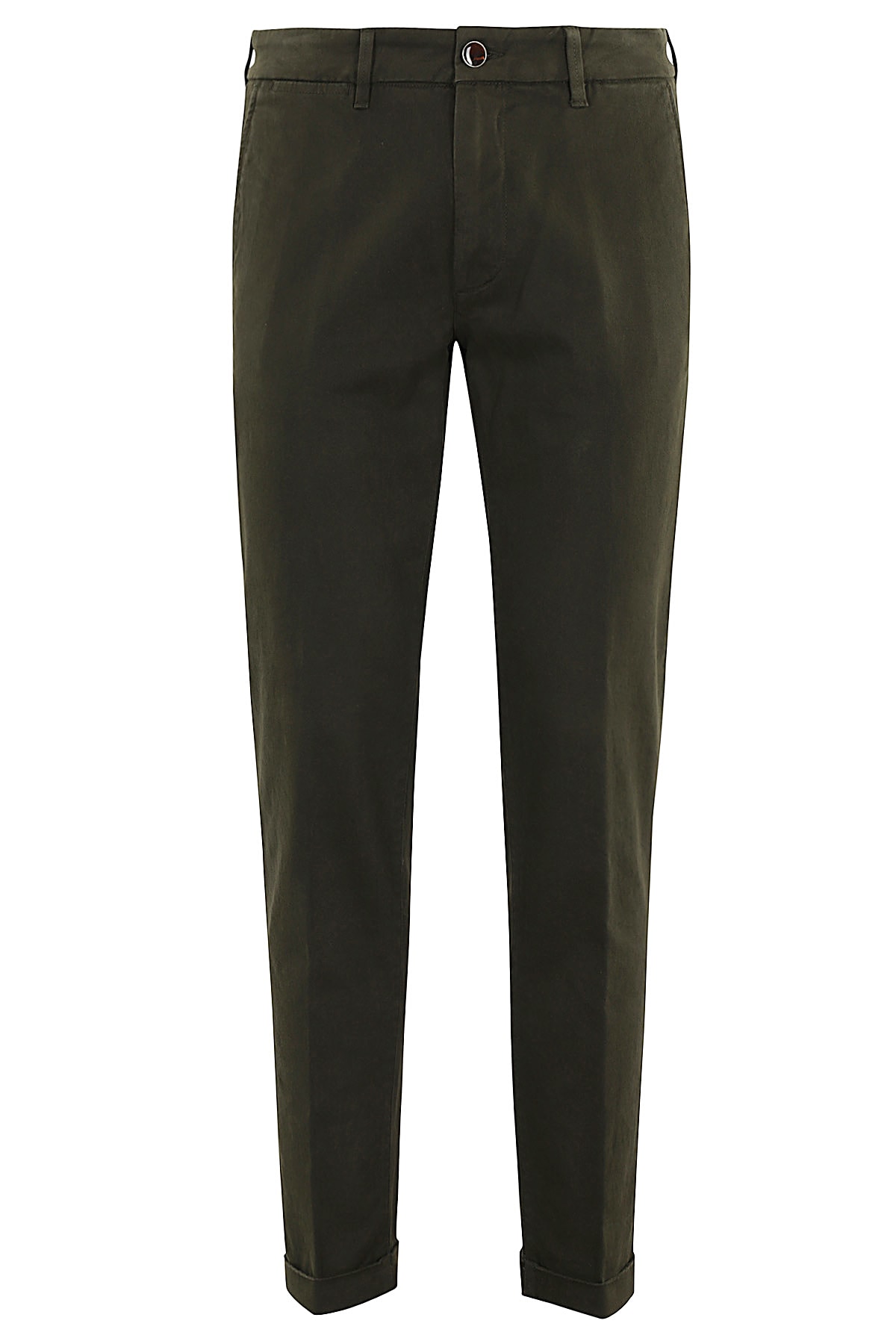 Shop Re-hash Mucha Chinos Gabardina Stretch In Verde Militare