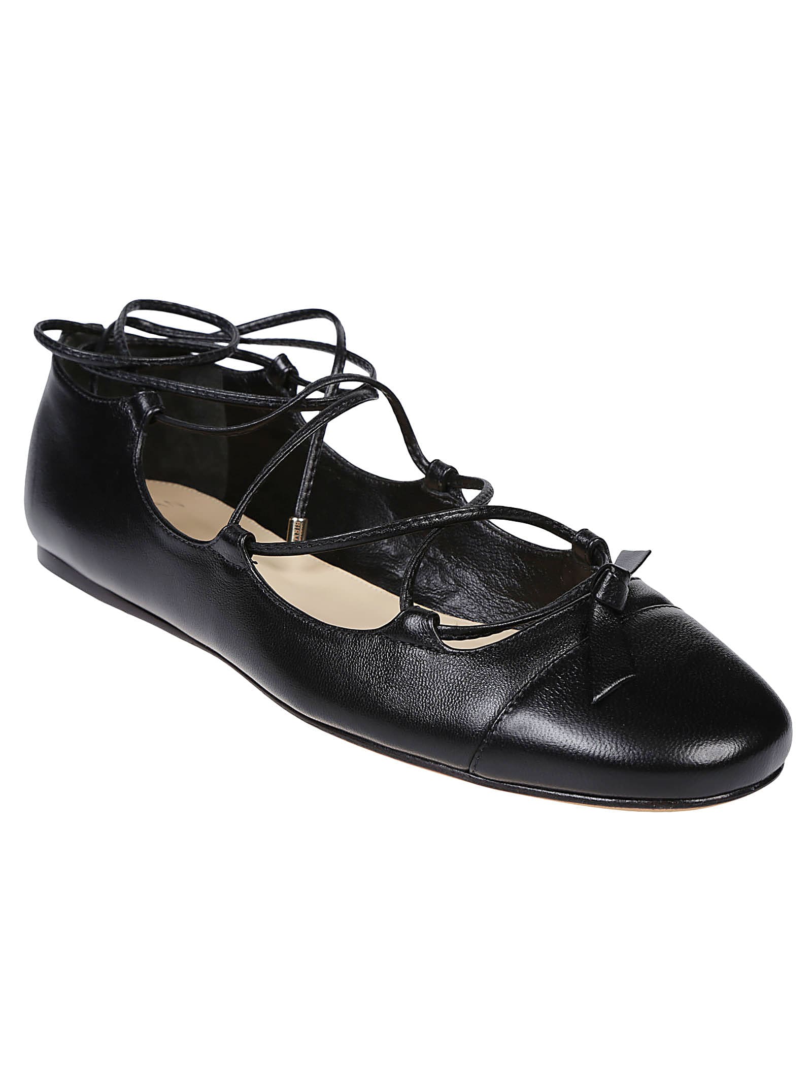 Shop Alexandre Birman Slim Carita Flat Ballerinas In Black