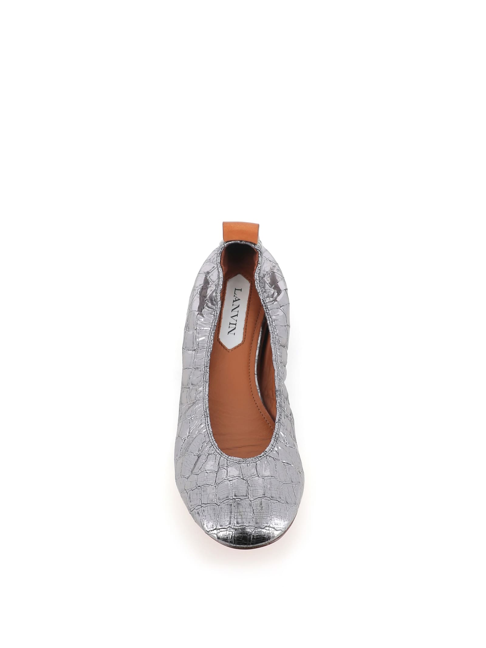 Shop Lanvin Ballerin In Silver