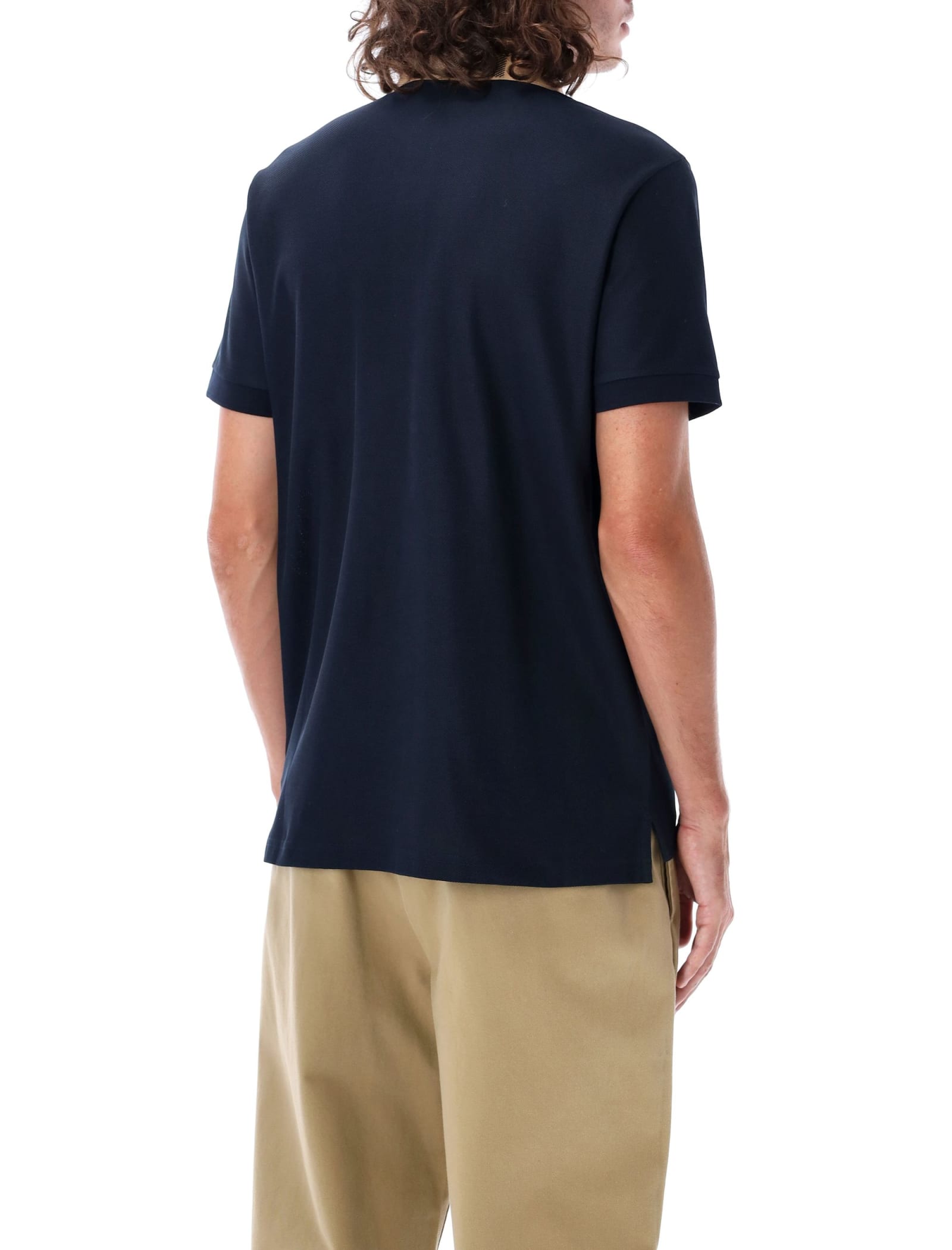 Shop Burberry Cody Polo Shirt In Smoked Navy