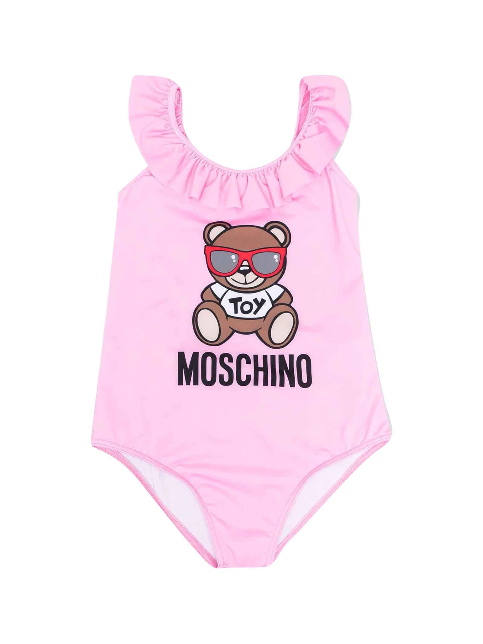 Moschino Pink Baby Girl One-piece Swimsuit