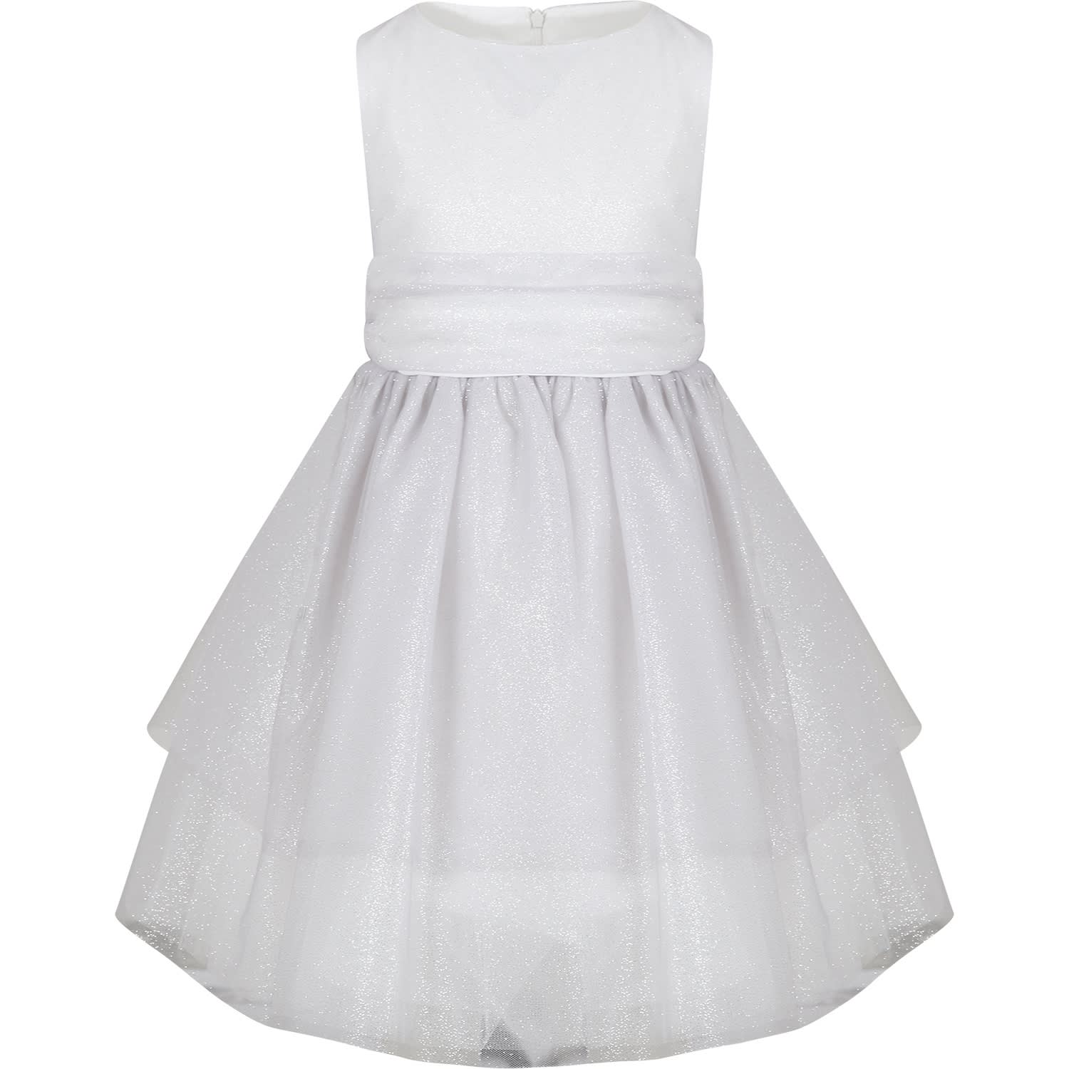 Simonetta Kids' Silver Dress For Girl