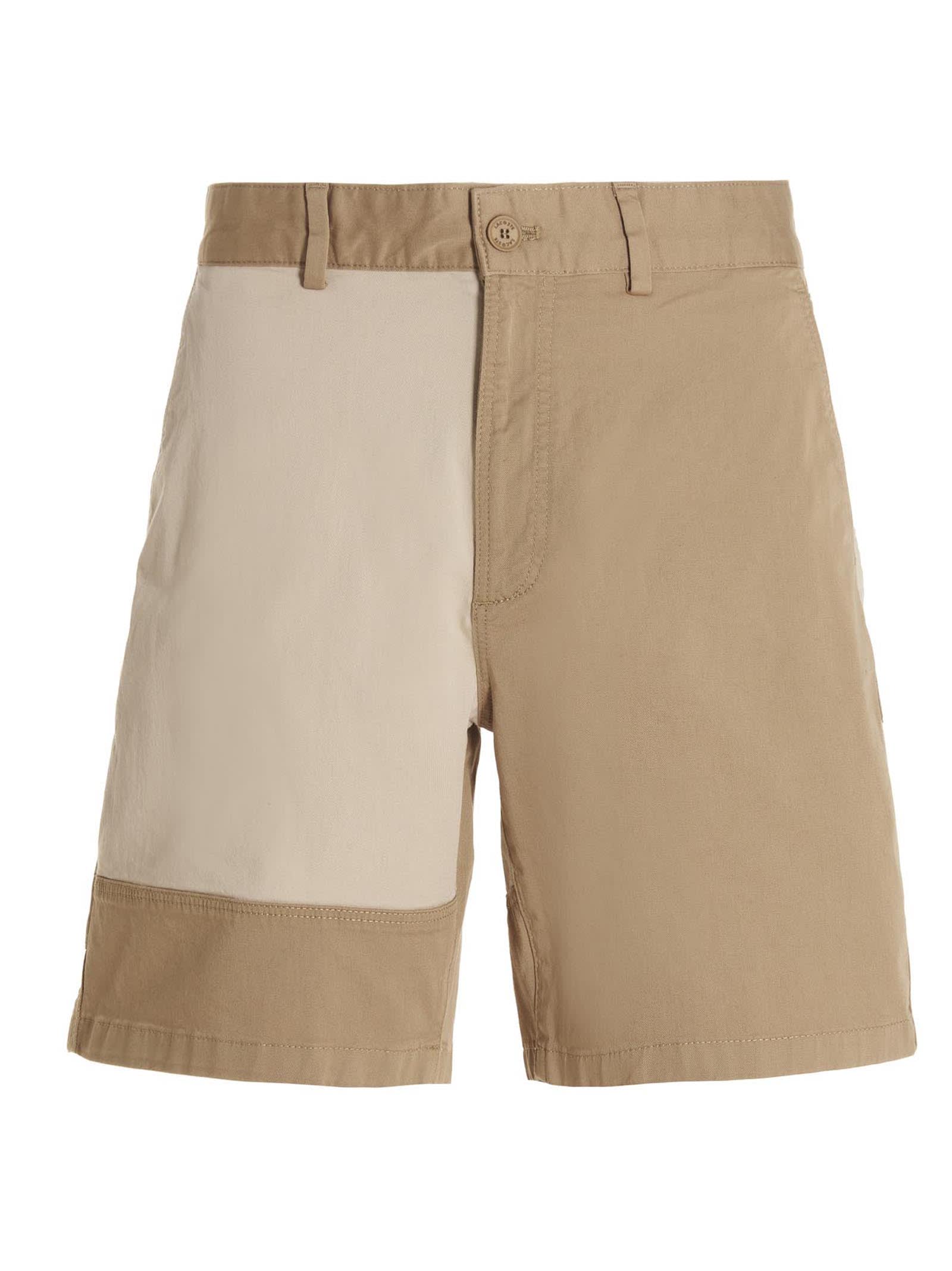 Lacoste L!VE Patchwork Bermuda Shorts