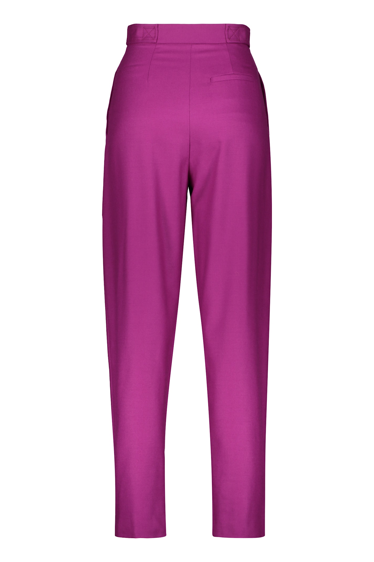 Alberta Ferretti Virgin Wool Trousers In Purple