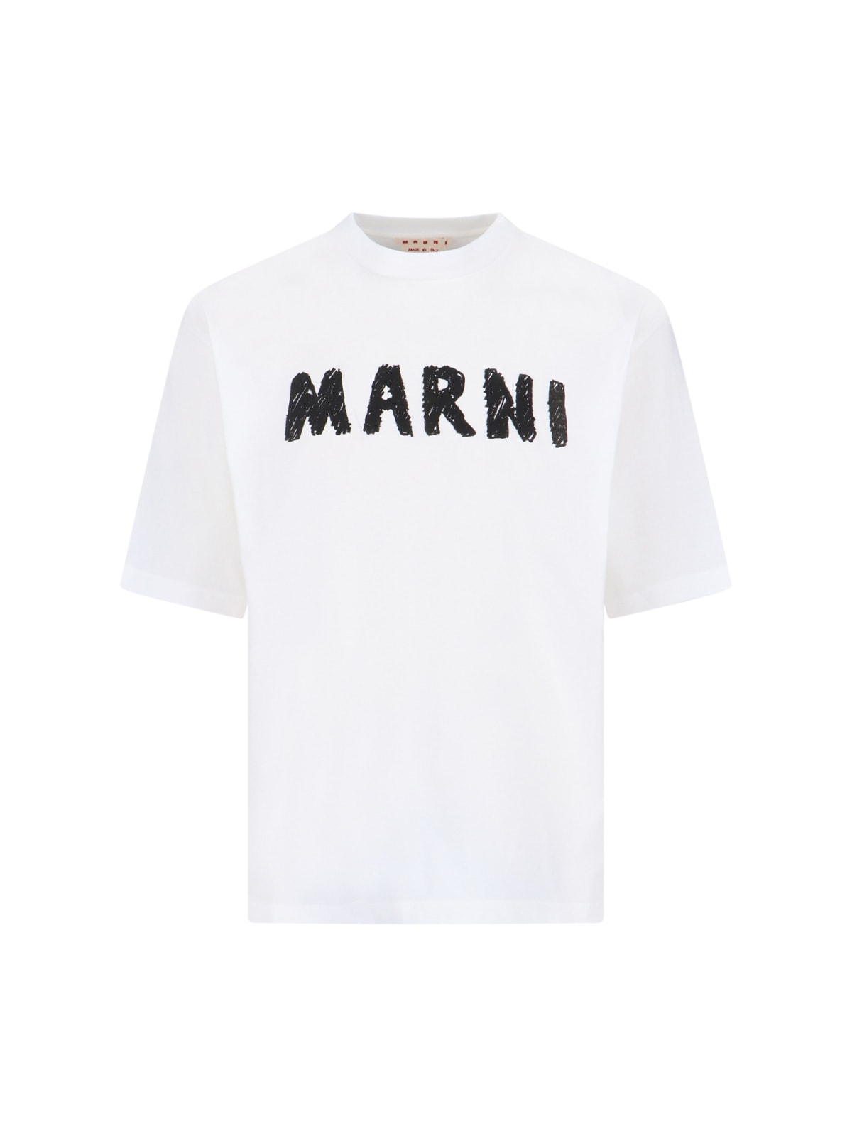 Shop Marni Printed T-shirt In White