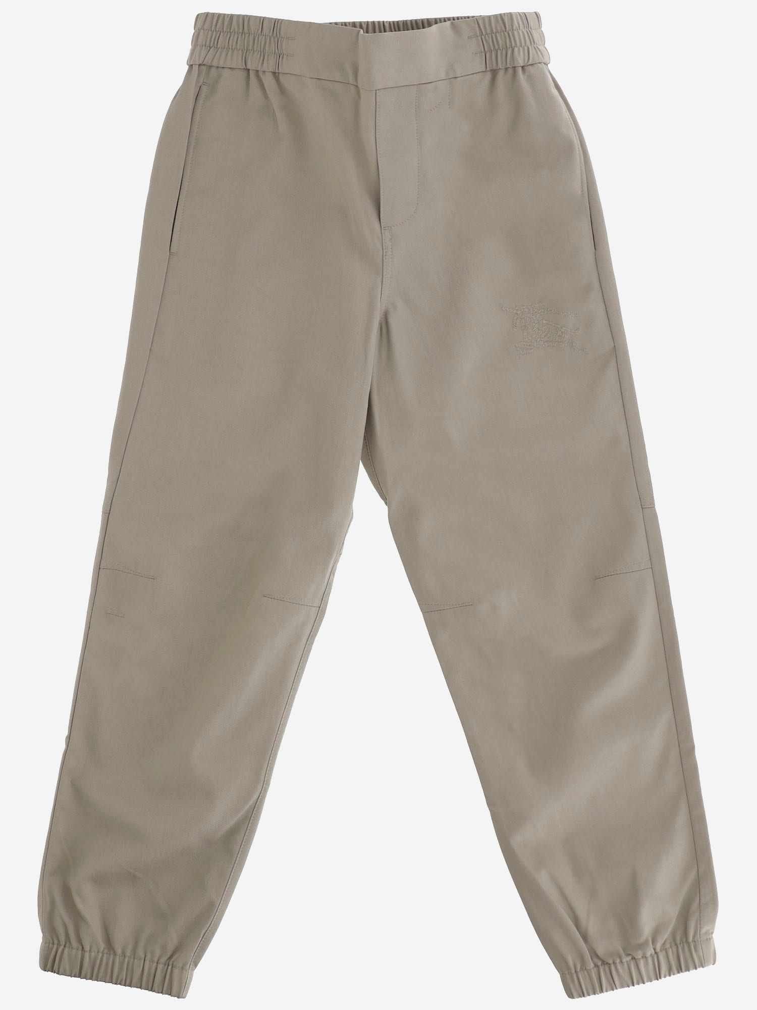 Burberry Cotton Blend Pants In Grey
