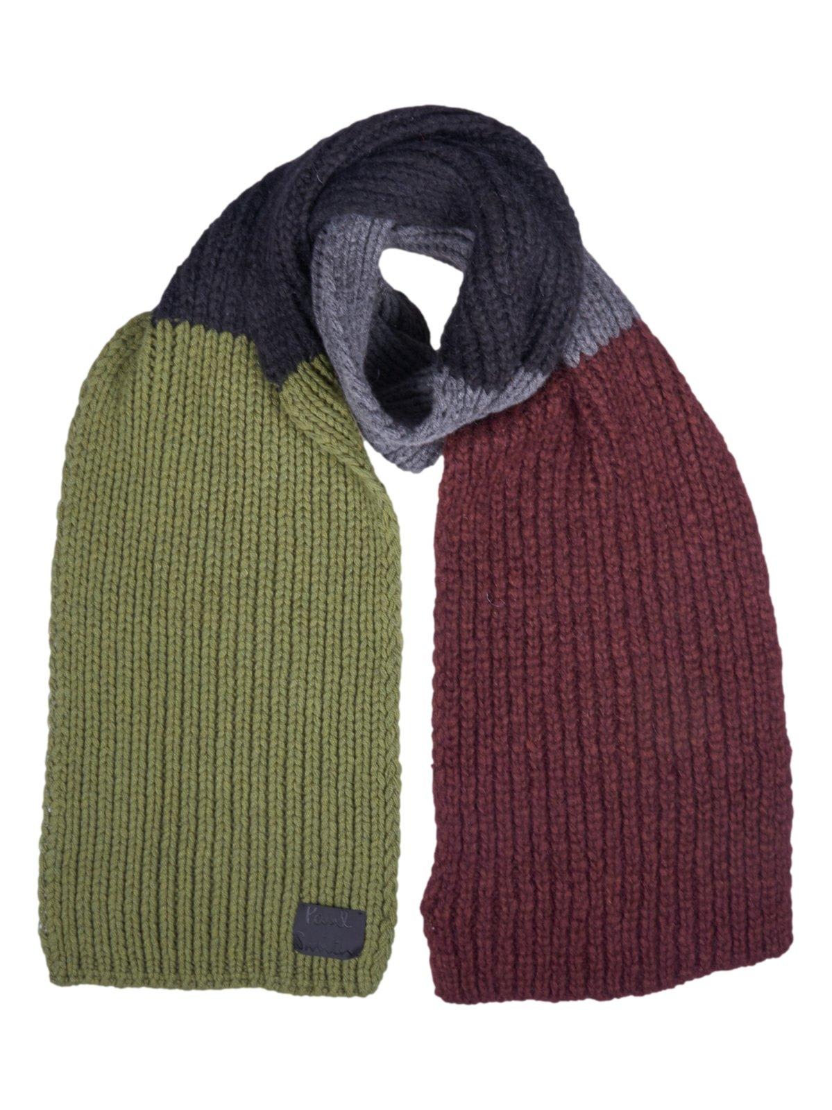 Colour-block Knitted Scarf