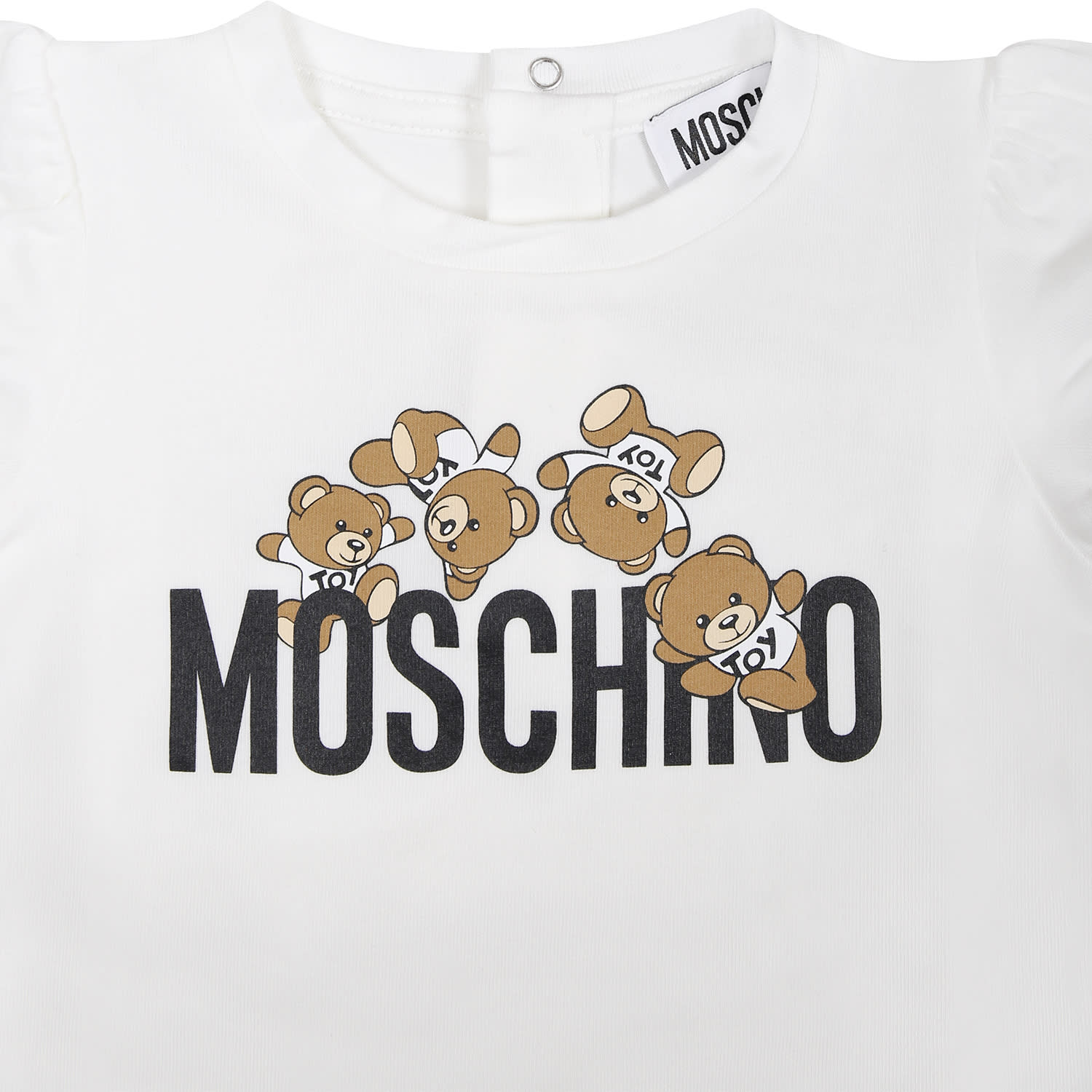 Shop Moschino Multicolor Tracksuit For Baby Girl With Teddy Bear And Logo