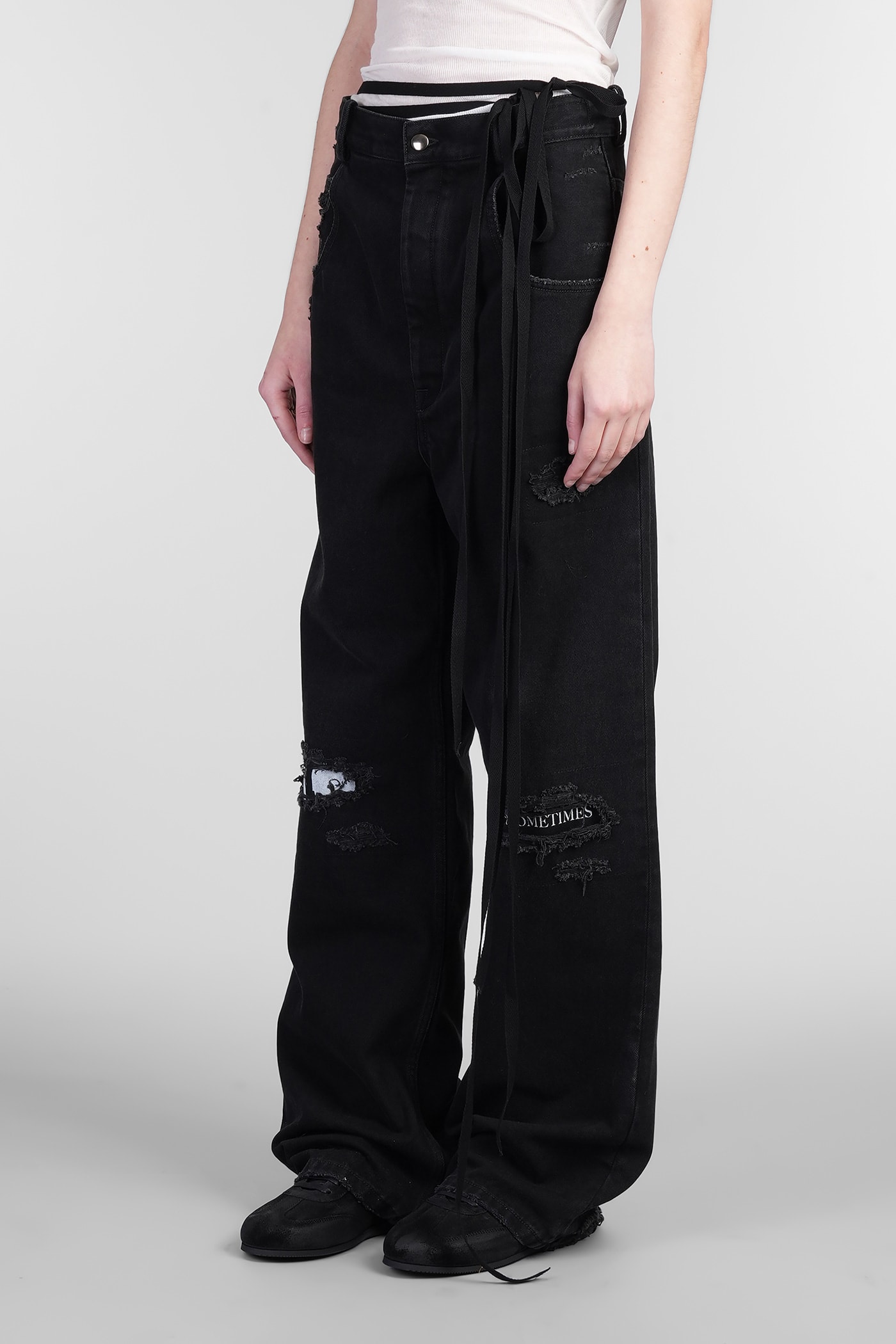 ANN DEMEULEMEESTER POLLY JEANS IN BLACK DENIM