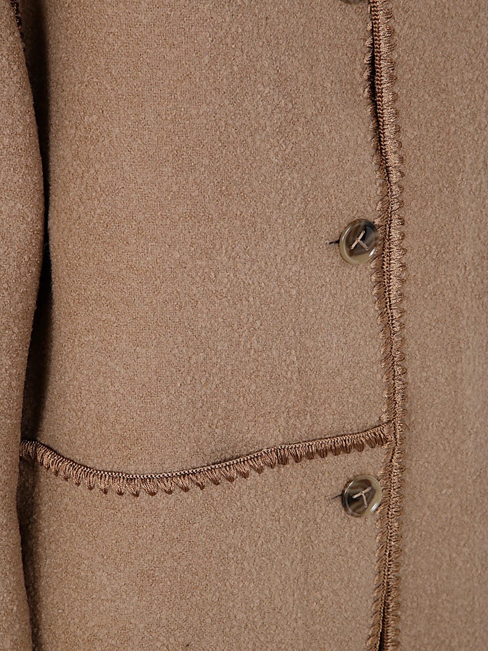 Shop Totême Embroidered Scarf Coat In Camel