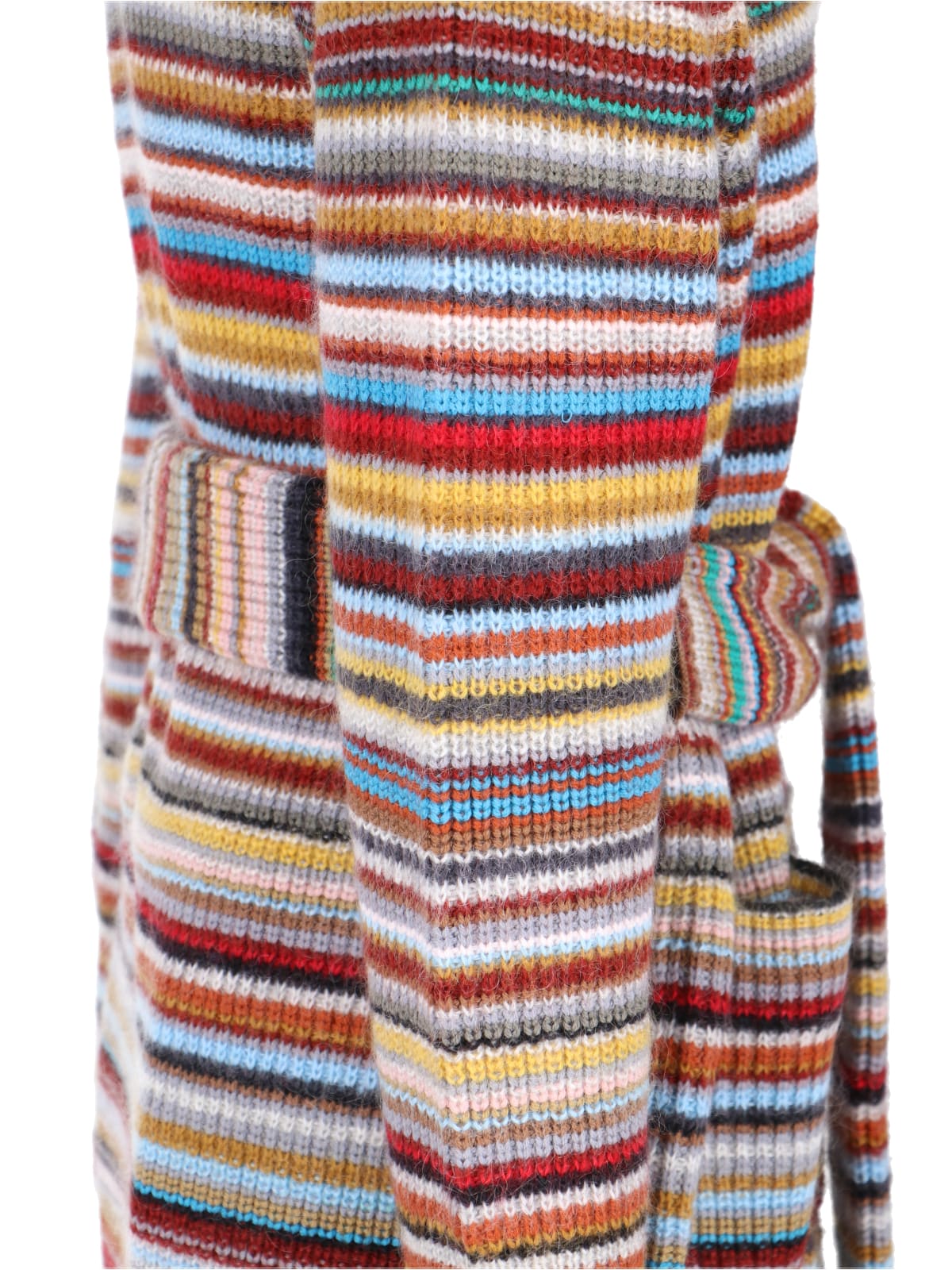 Shop Paul Smith Belt Detail Sweater In Multicolor