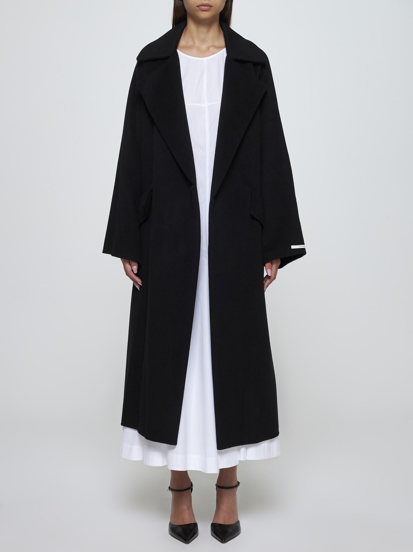 Shop Sportmax Orense Wool And Cashmere Coat In Black