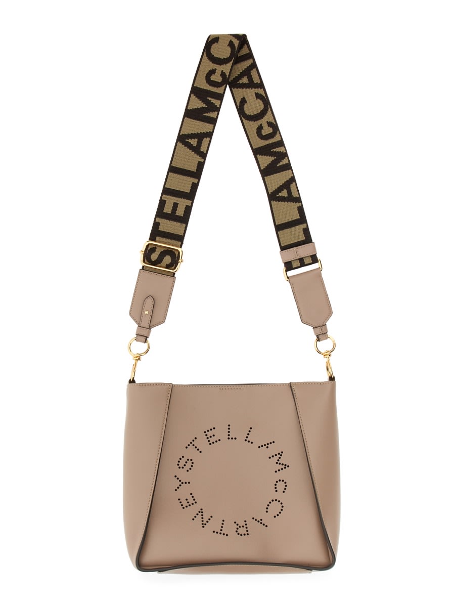 Shop Stella Mccartney Shoulder Bag With Logo In Dove