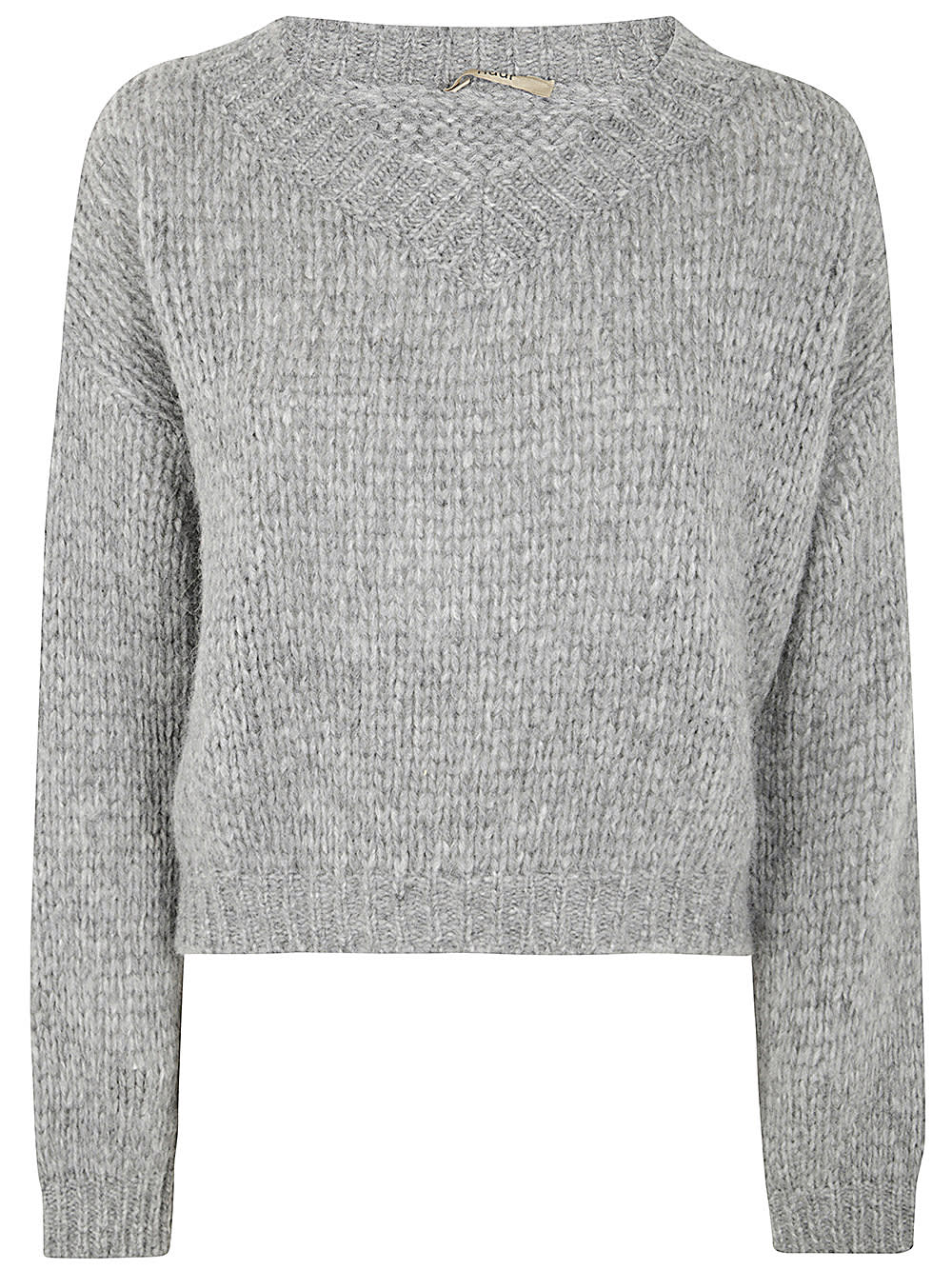 Shop Nuur V Neck Over Sweater In Grey