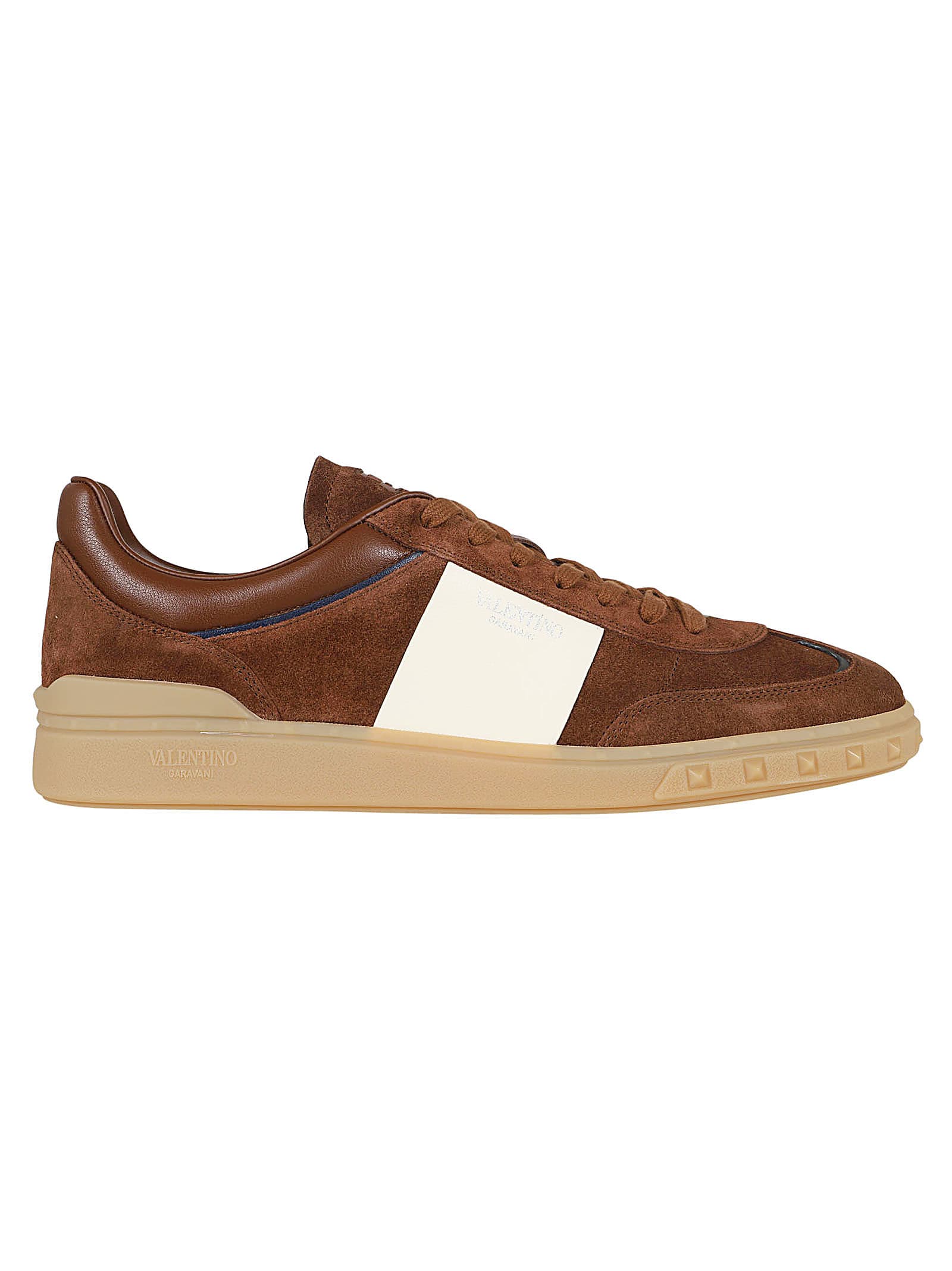 Shop Valentino Sneaker Low Top Upvillage In Ydq Chocolate Brown Cb Ivory Grigio Worker A
