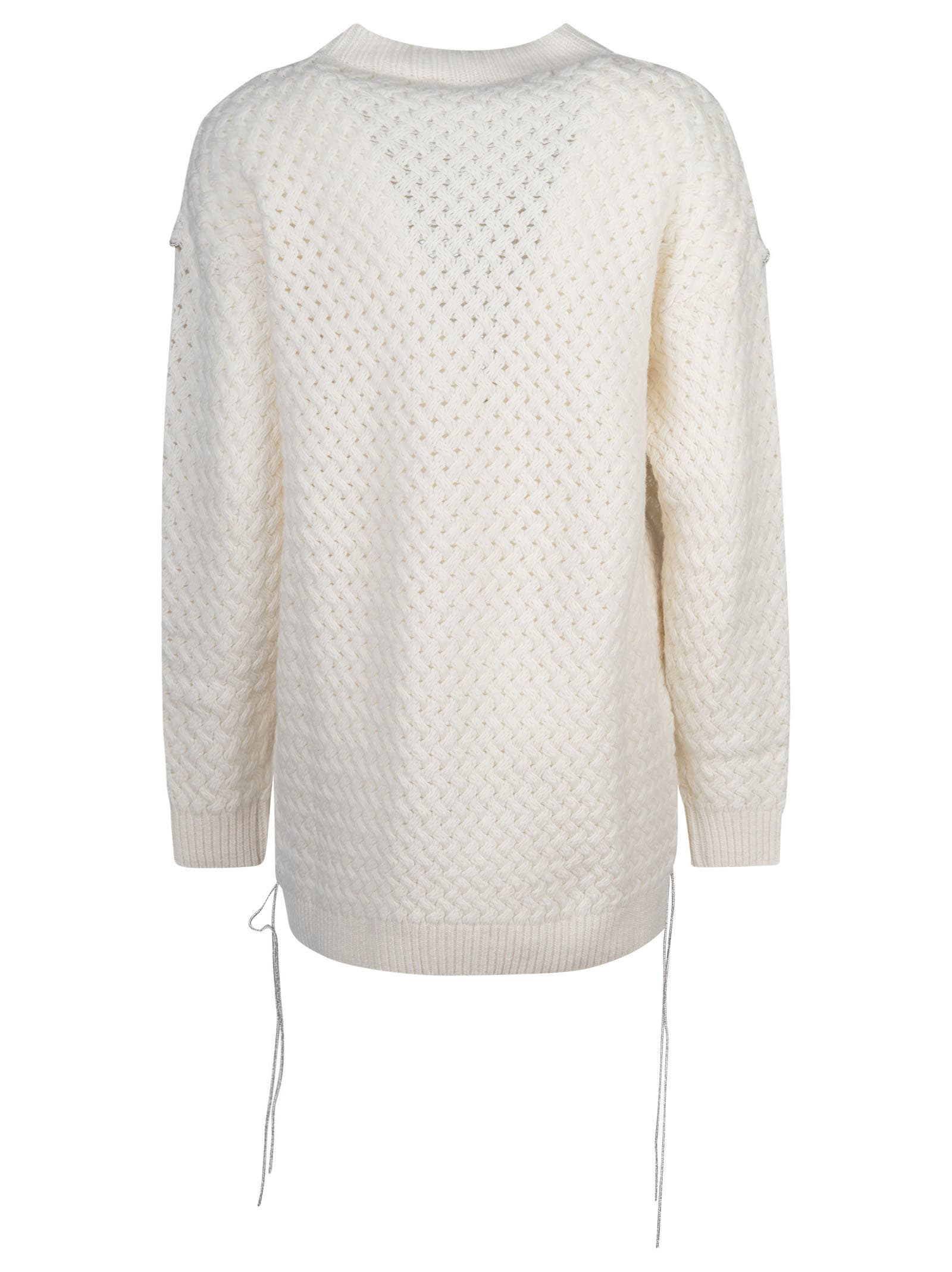 Shop Giuseppe Di Morabito Aran Dress In Milk White