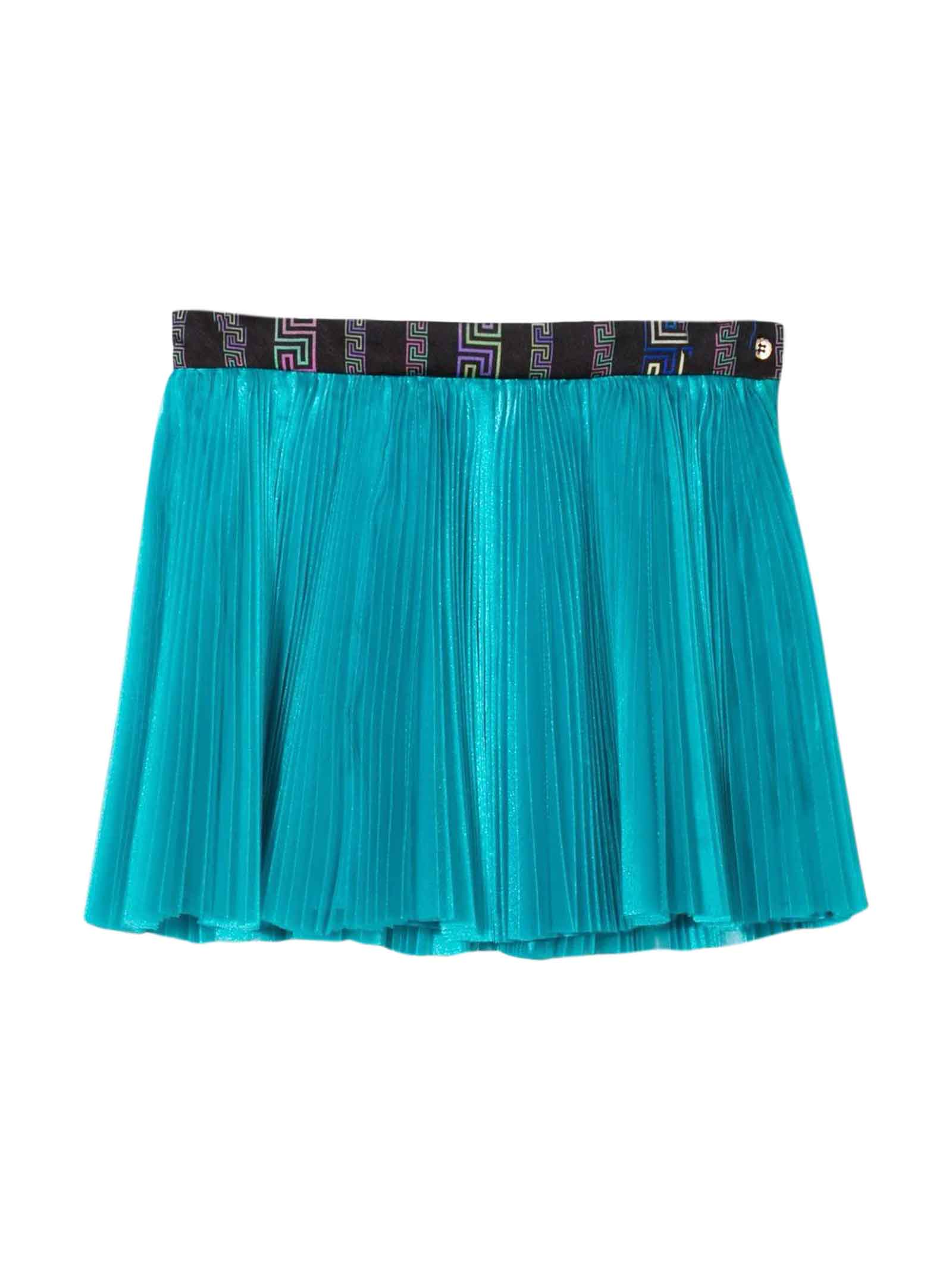 Versace Pleated Skirt With Print Kids