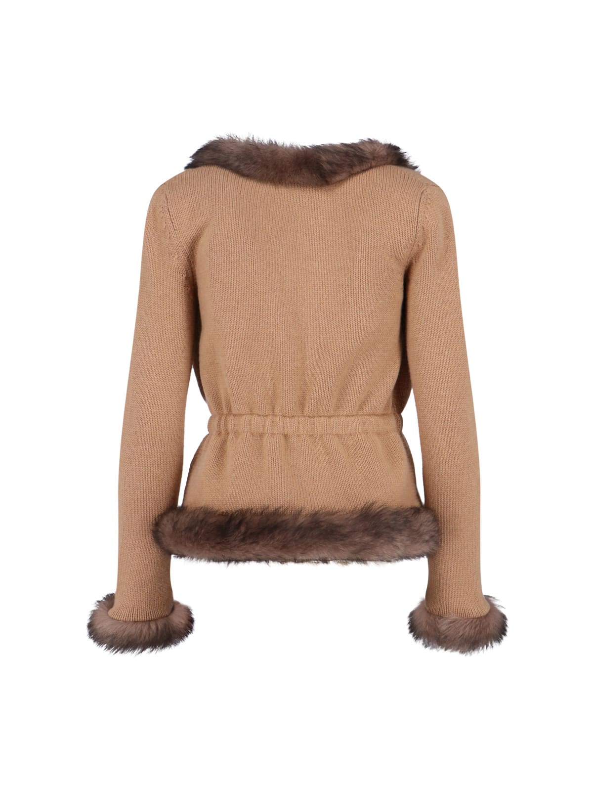 Valentino Cashmere And Shearling Jacket In Brown